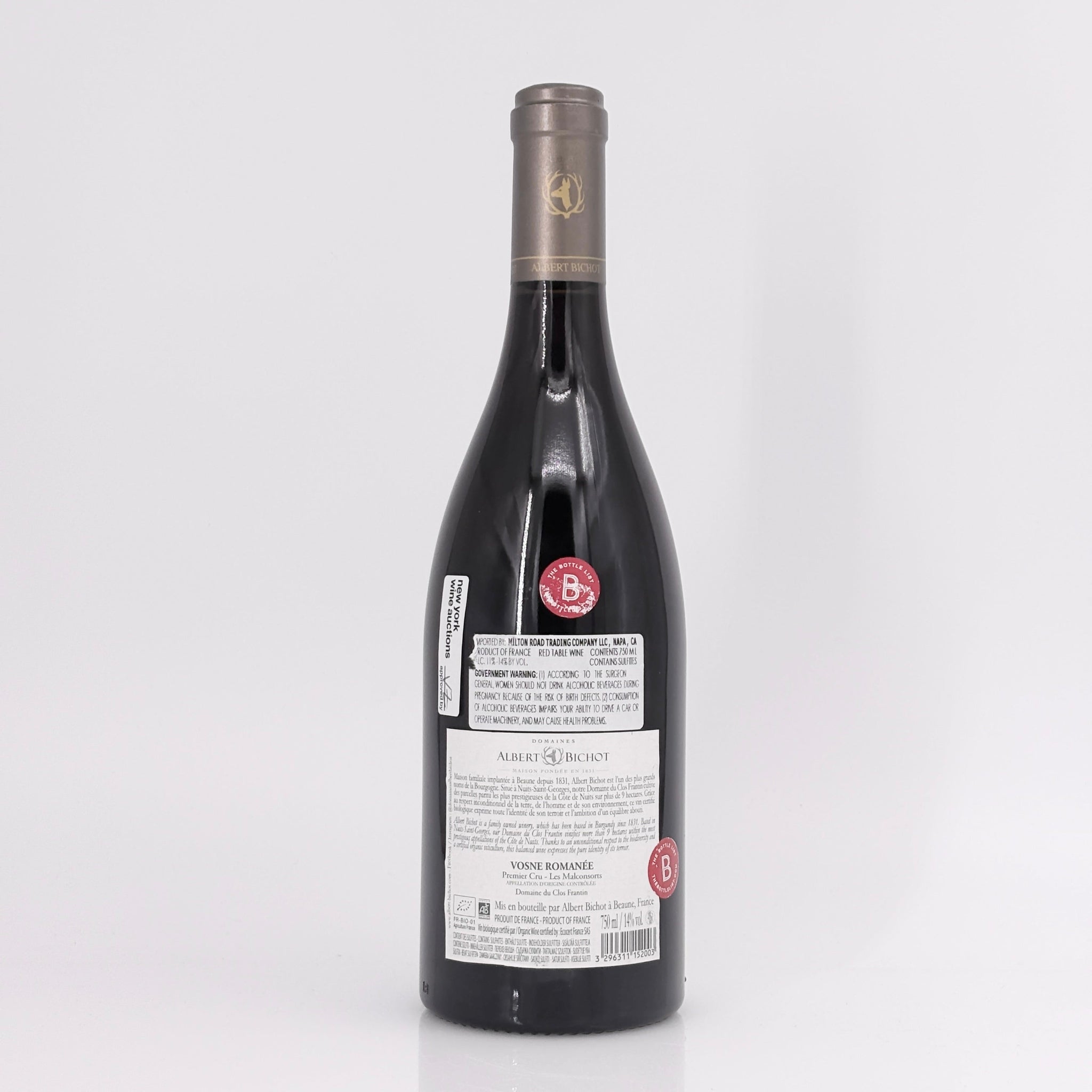 2019 Albert Bichot Domaine du Clos Frantin Les Malconsorts Vosne-Romanee Premier Cru, France