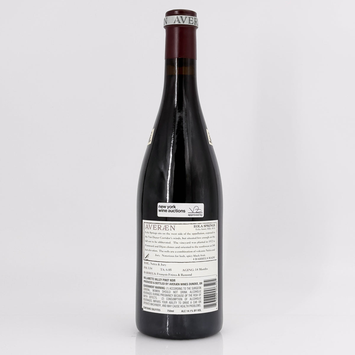 2019 Averaen 'Eola Springs Vineyard' Pinot Noir Eola-Amity Hills, USA