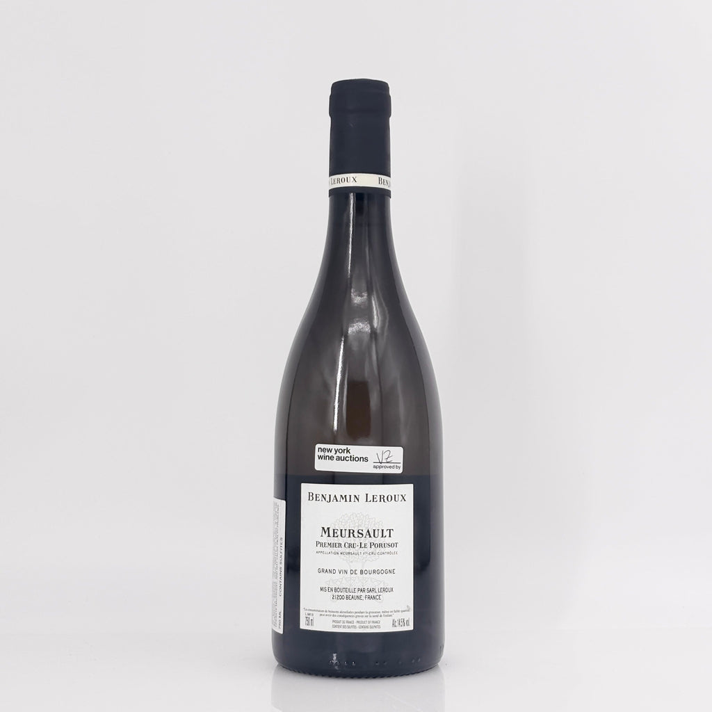 Wine bottle with a label on a white background
