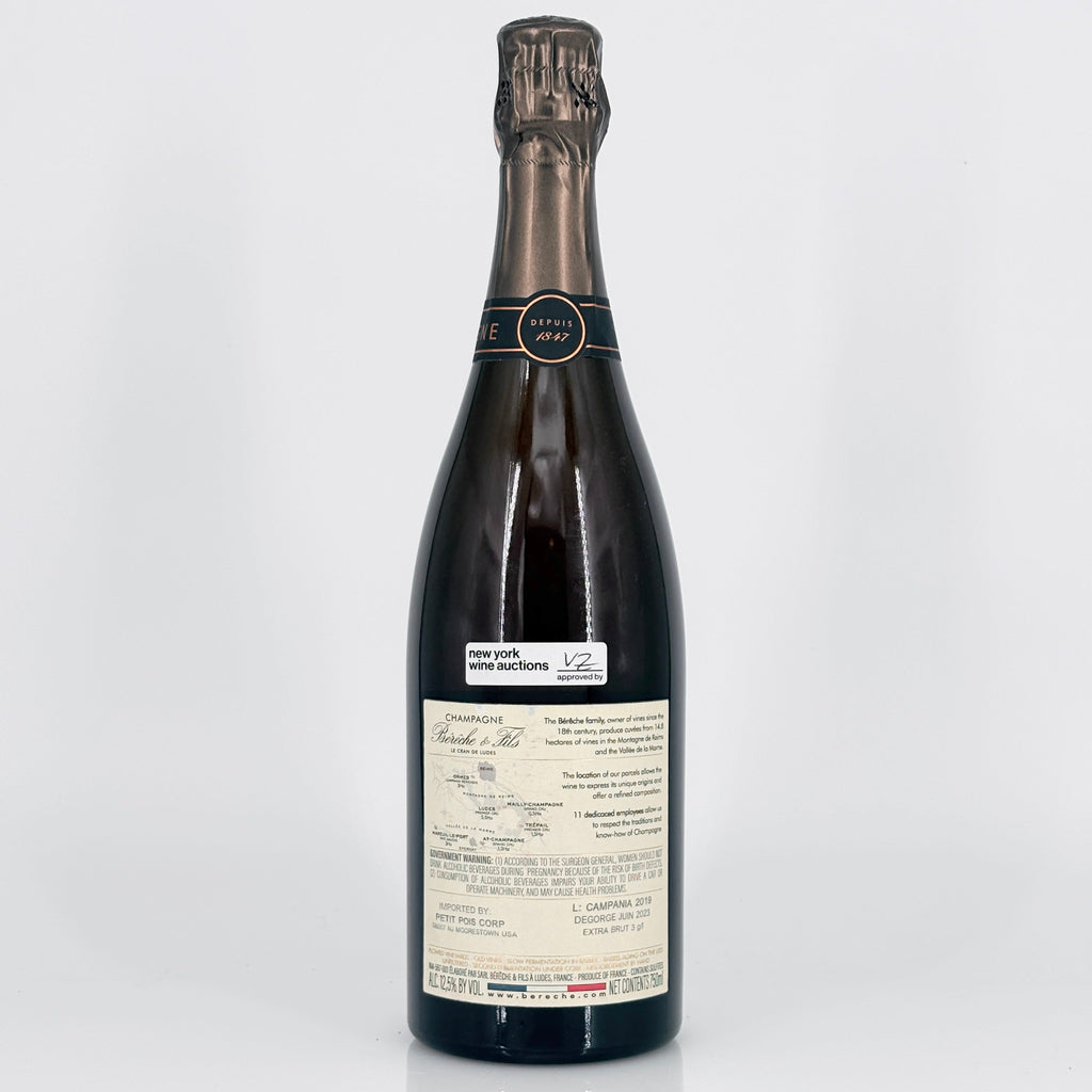 Wine bottle with a label on a white background