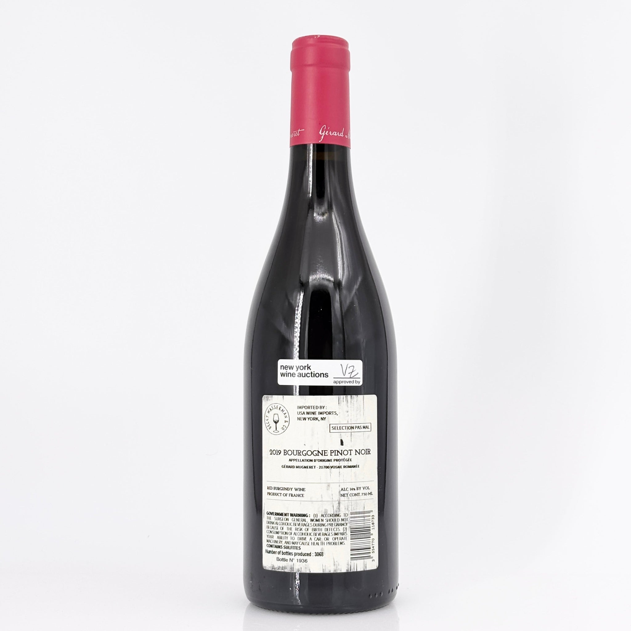 2019 Domaine Gérard Mugneret Bourgogne Rouge, Burgundy, France