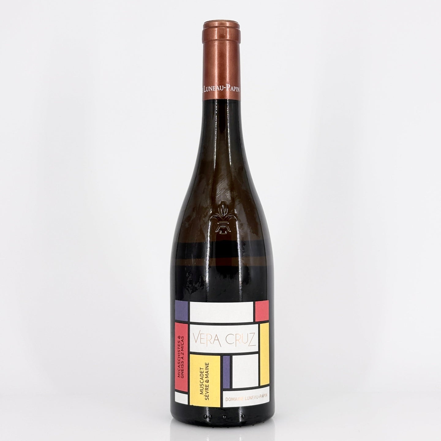 Bottle of wine on a white background