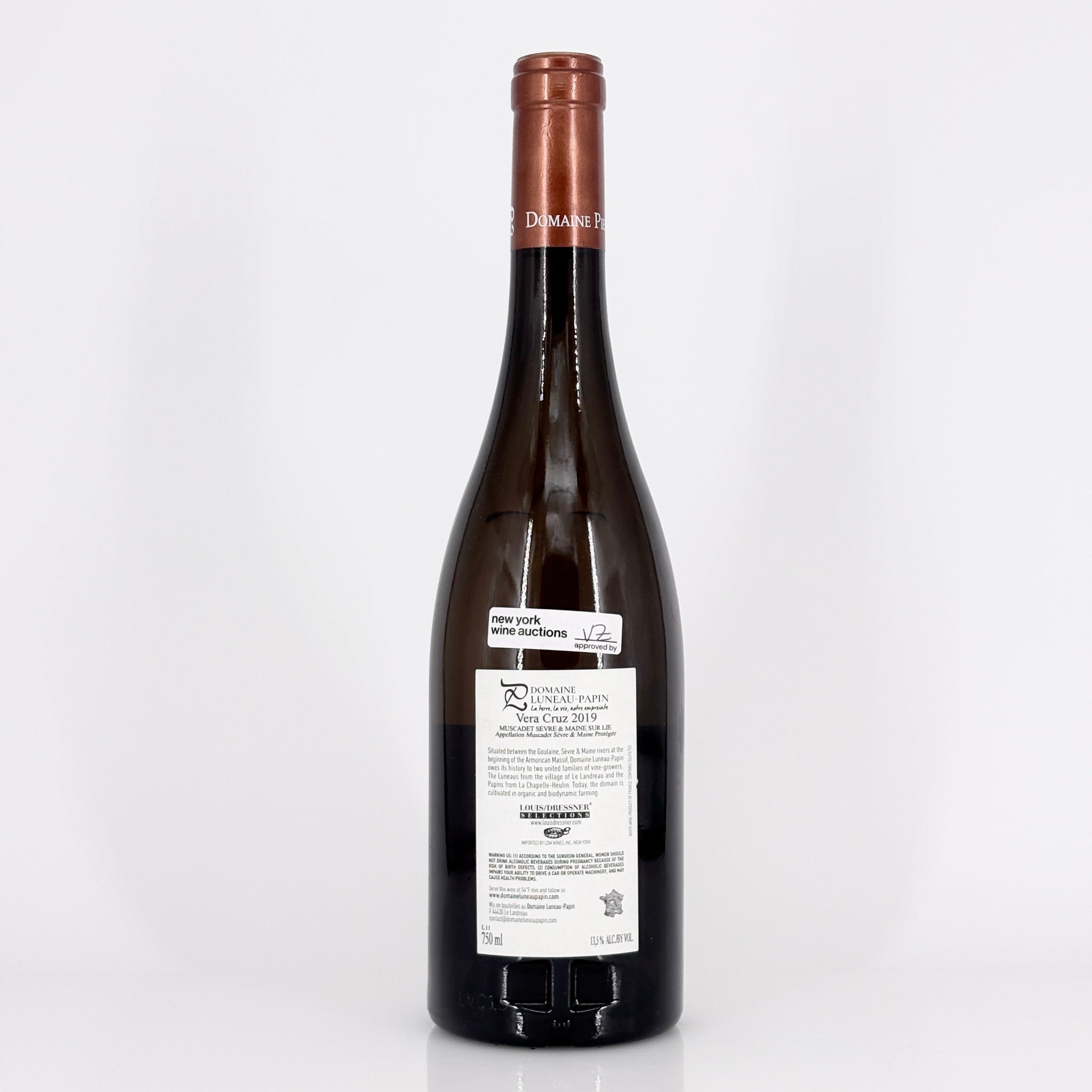 Bottle of wine on a white background