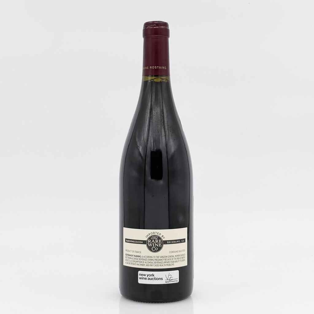 Wine bottle with a label on a white background