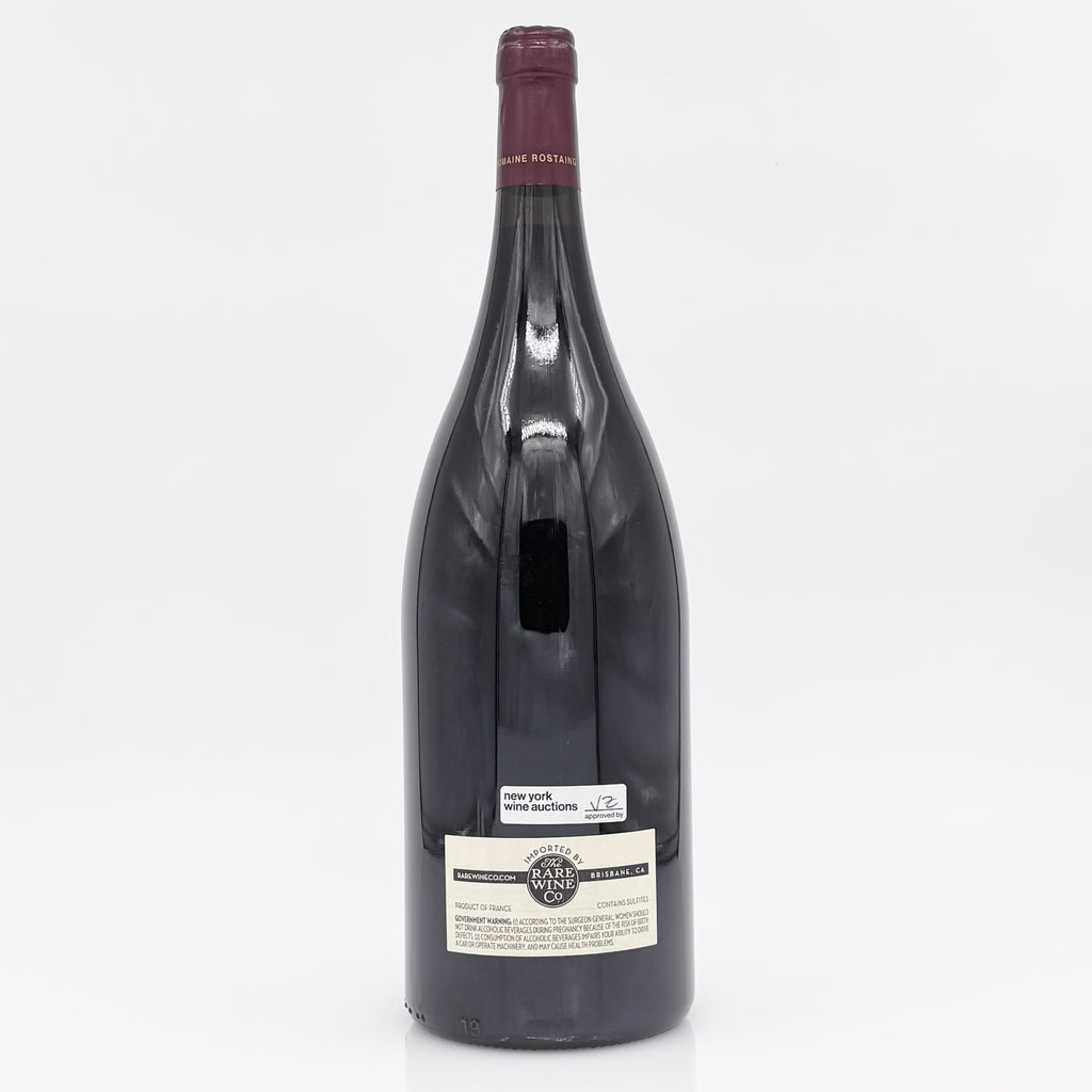 Wine bottle with a label on a white background