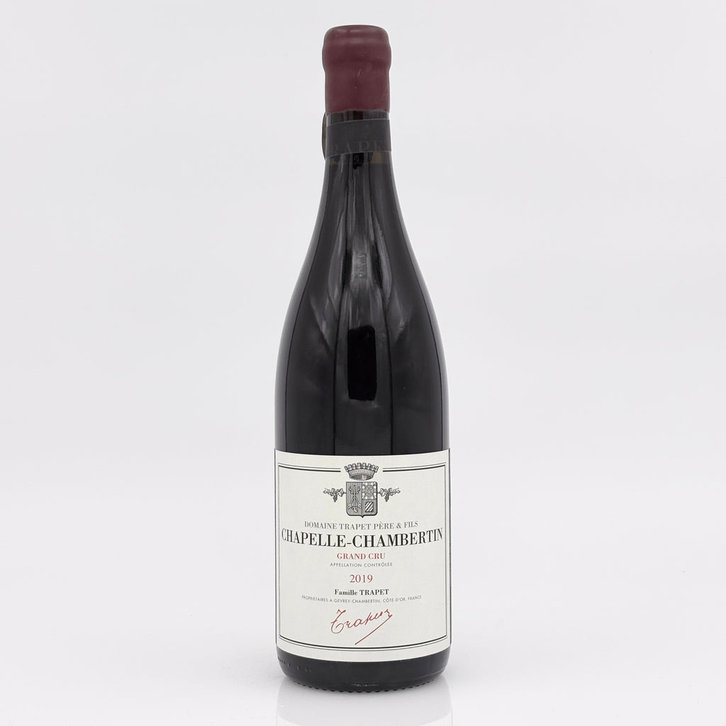 Wine bottle with label on a white background