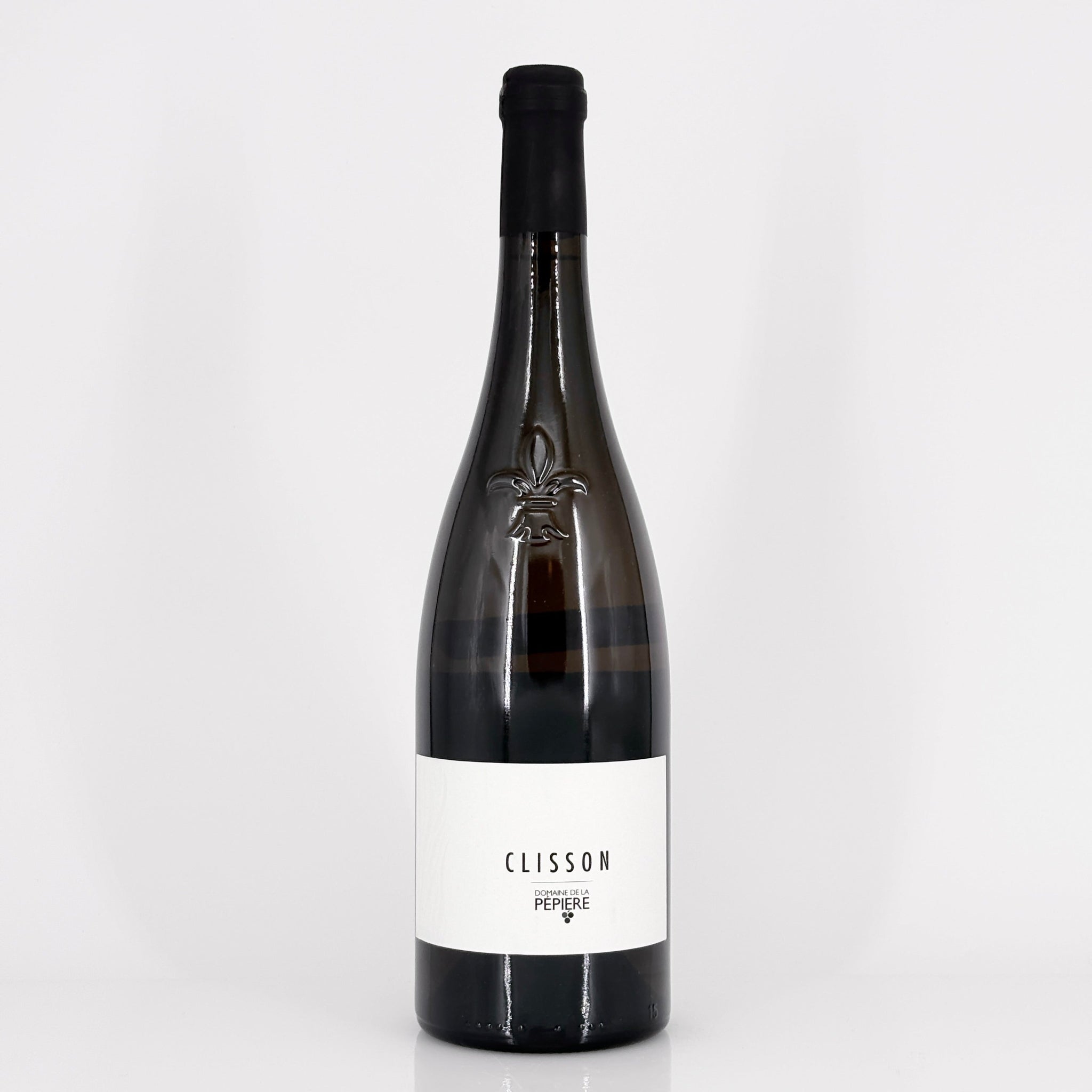 Bottle of wine on a white background