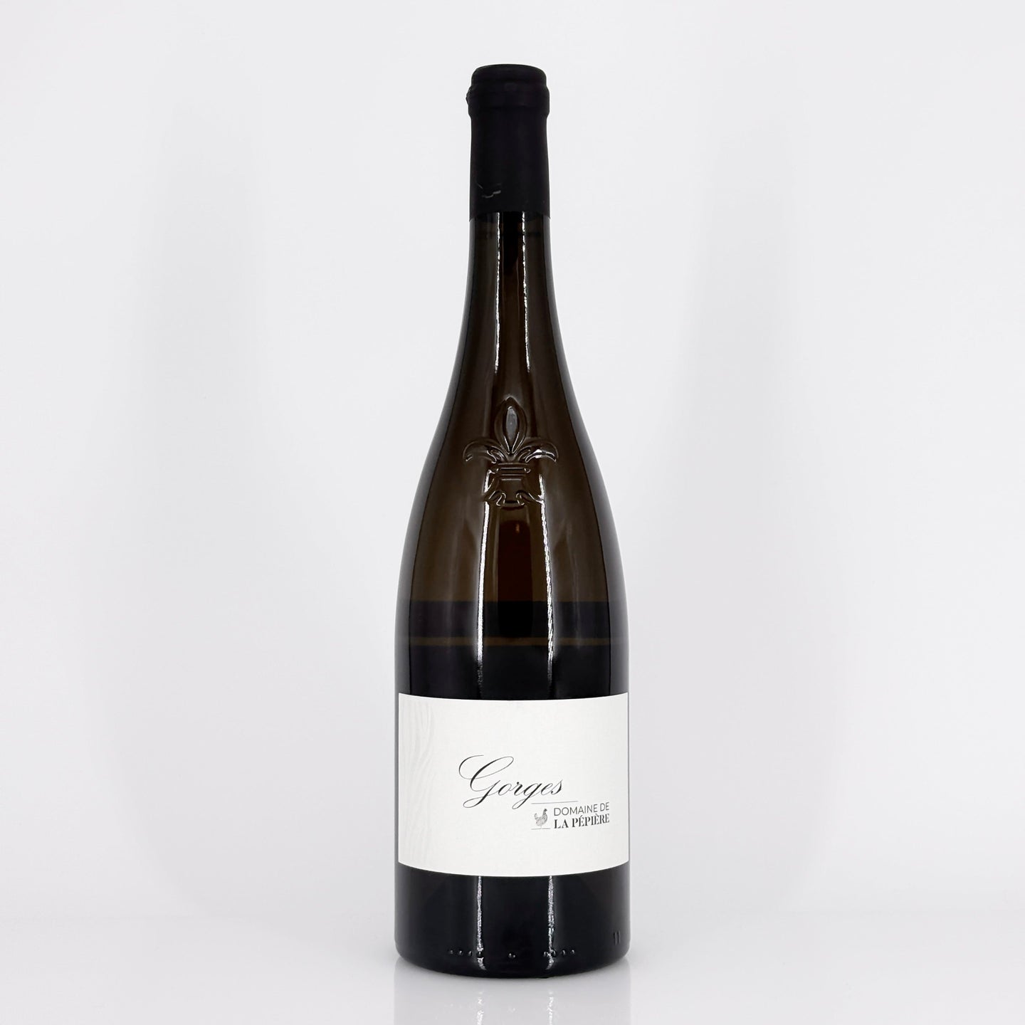 Bottle of wine on a white background
