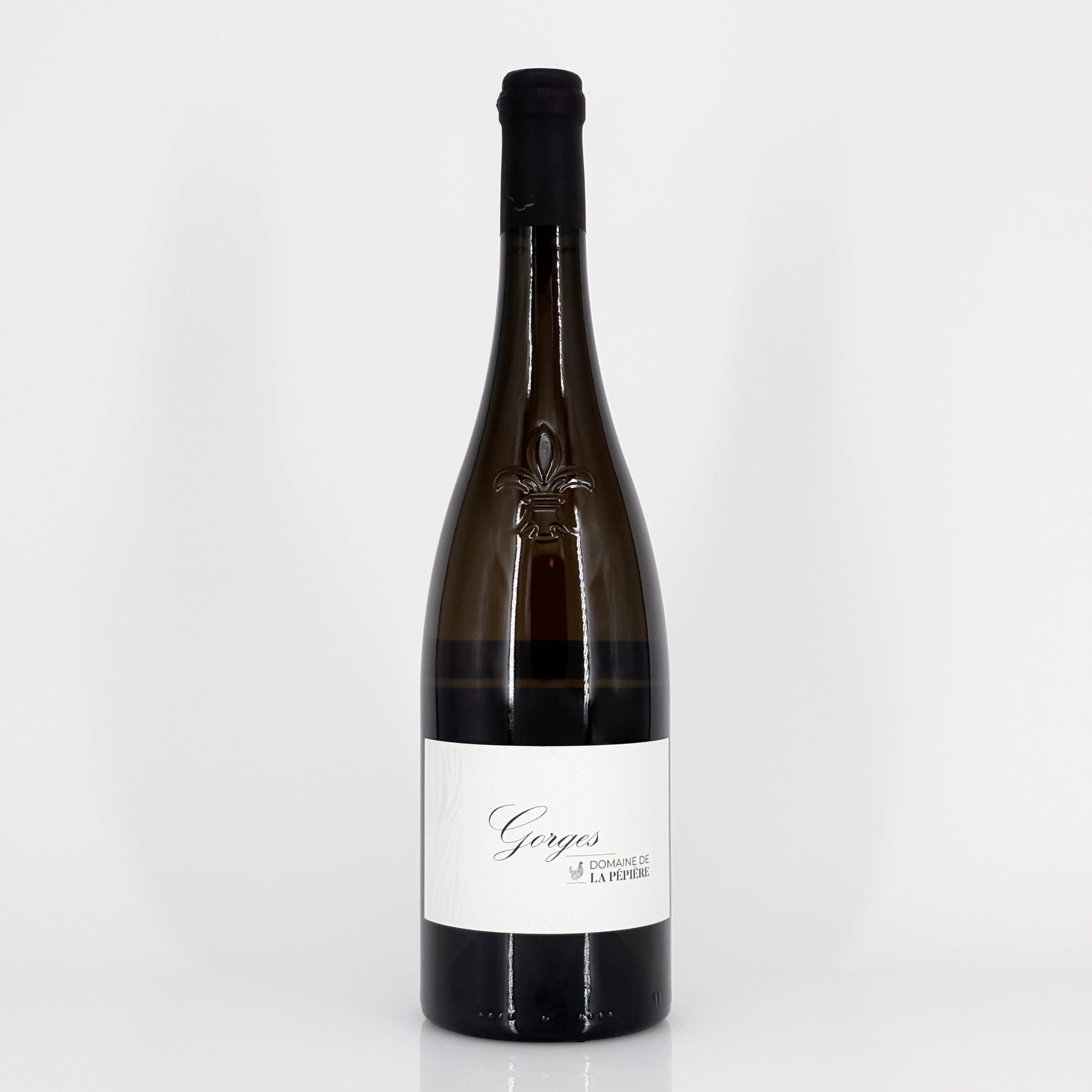 Bottle of wine on a white background