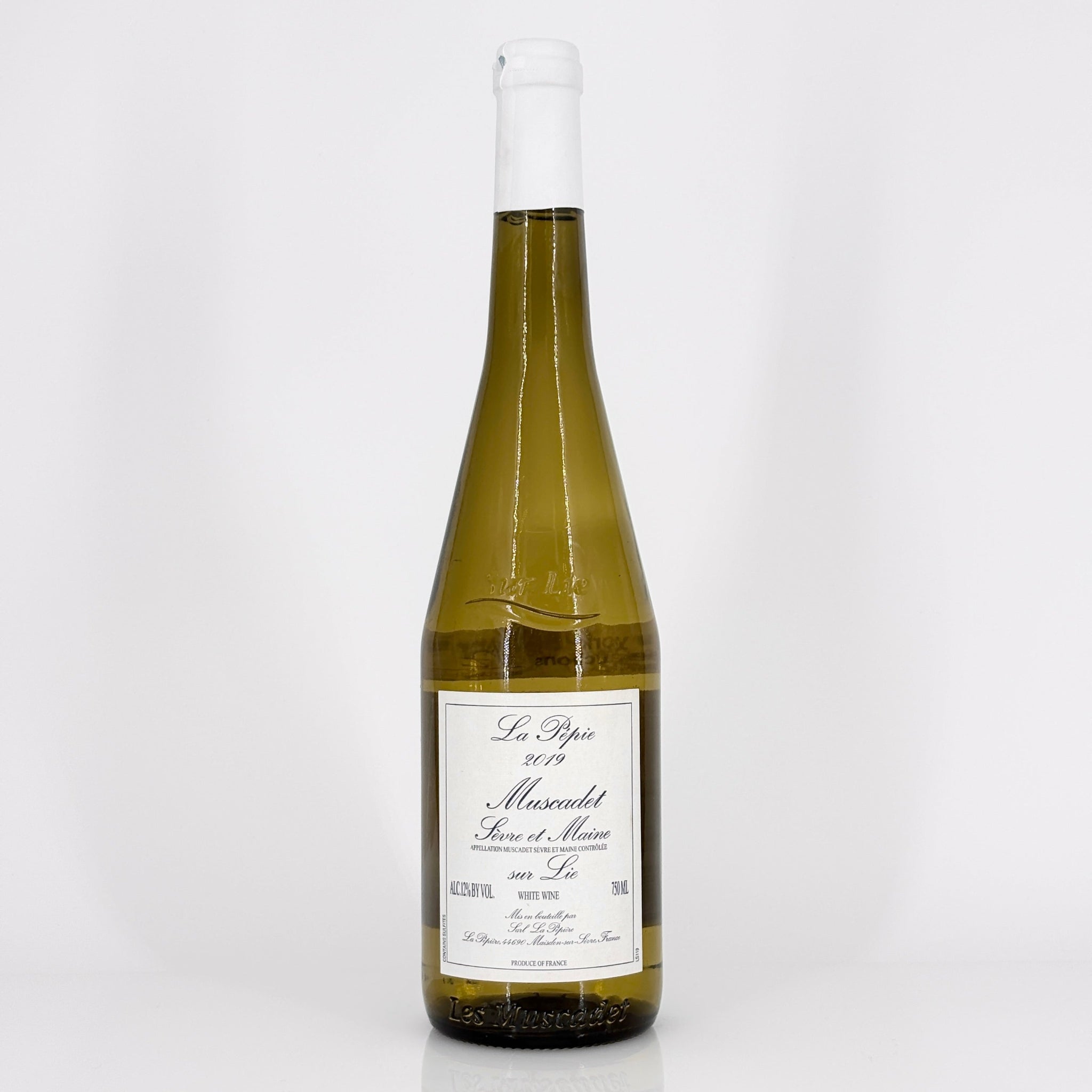 Bottle of wine on a white background