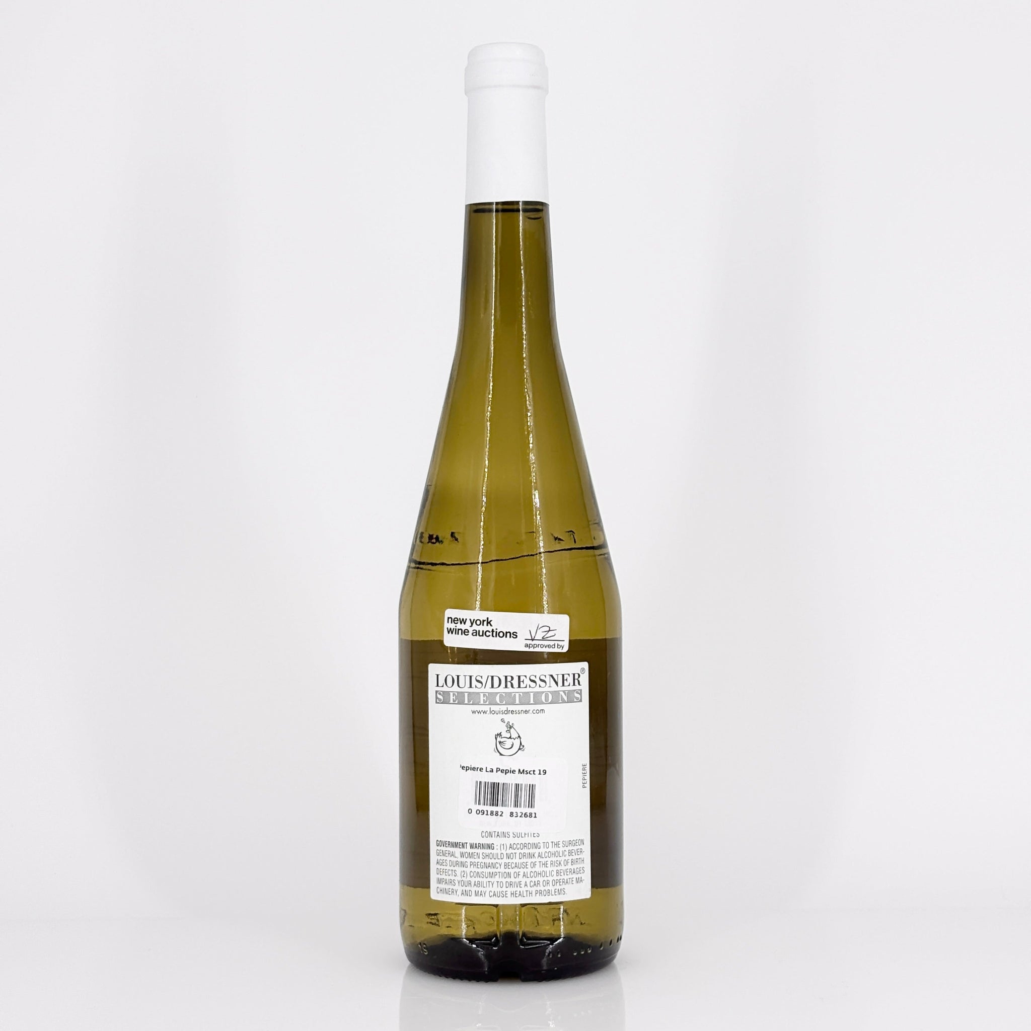 Bottle of wine on a white background

