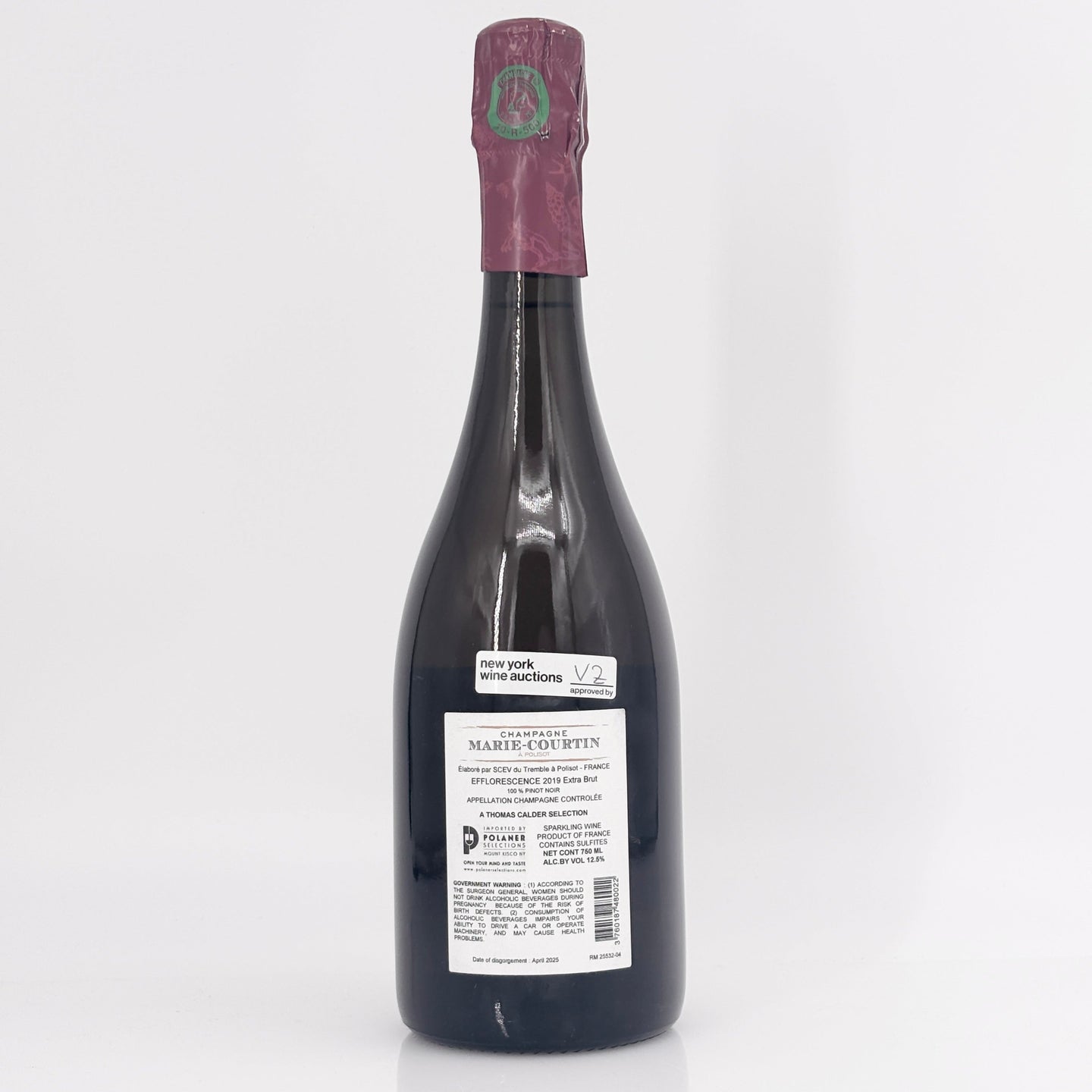 2019 Marie Courtin Efflorescence Blanc de Noirs Extra Brut Champagne, France