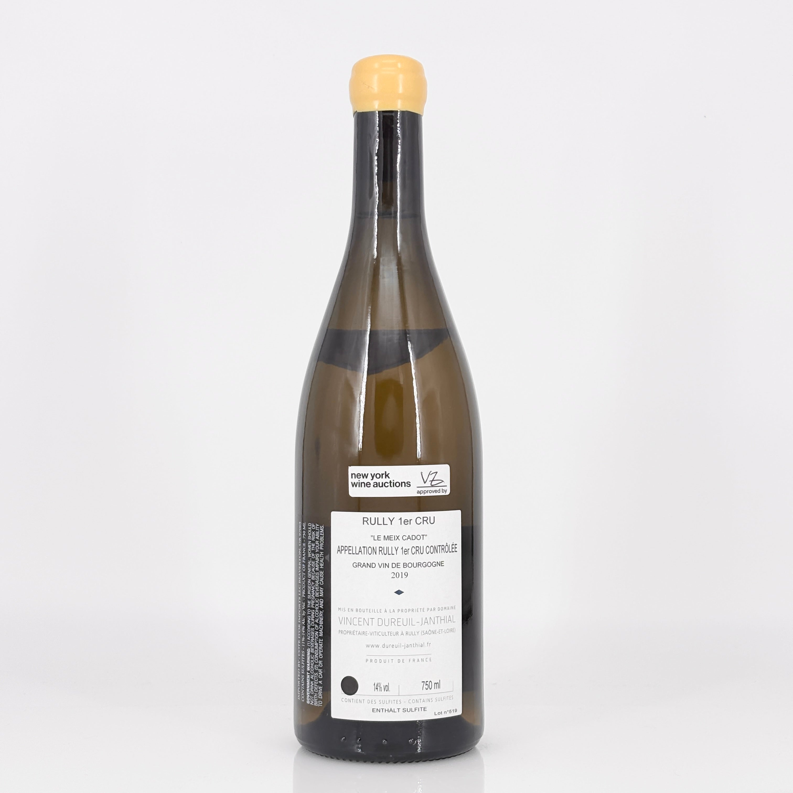 2019 Vincent Dureuil-Janthial Le Meix-Cadot Blanc, Rully Premier Cru, France