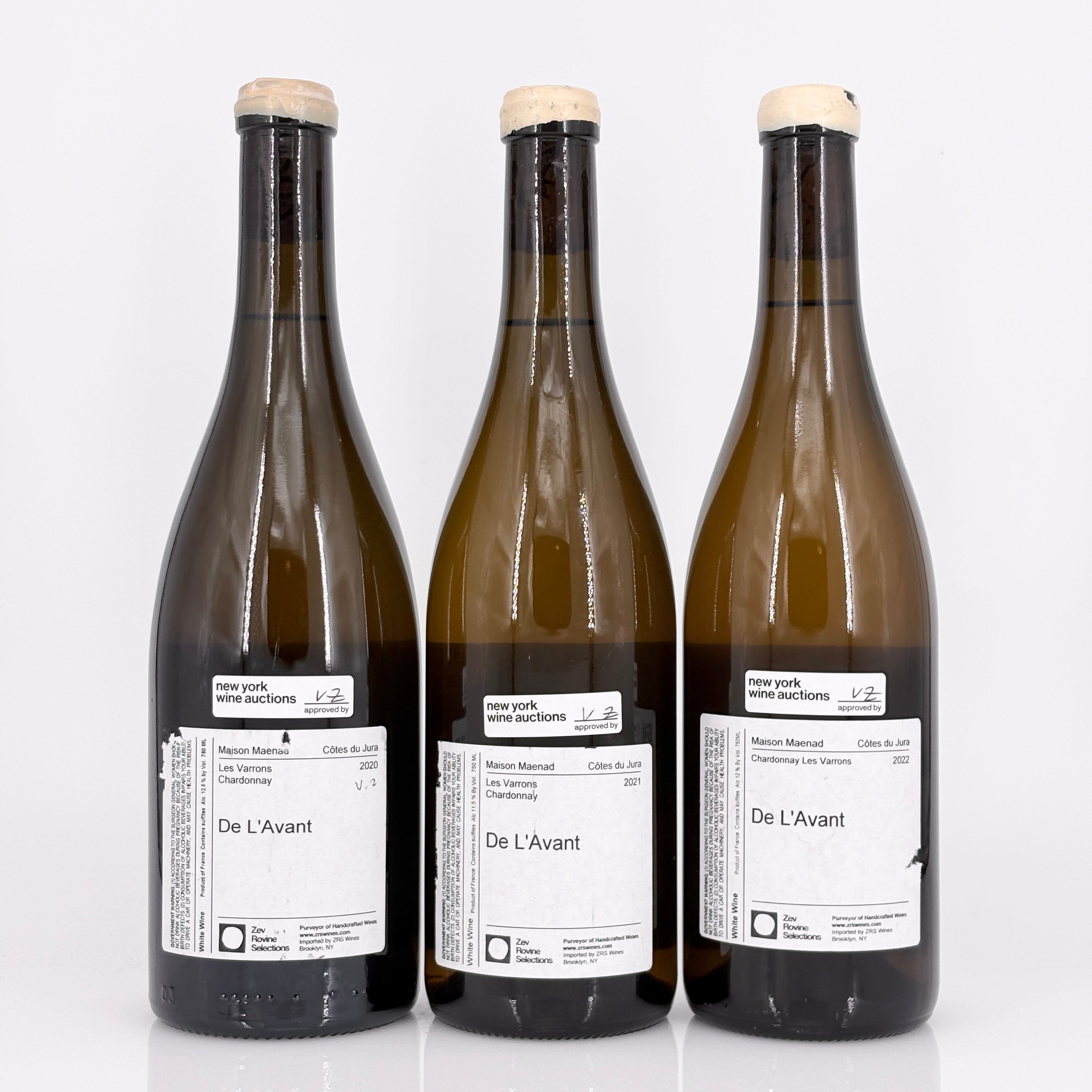 2020-2022 Maison Maenad Cotes du Jura 'De l'Avant' Chardonnay France [3-bottle Vertical]