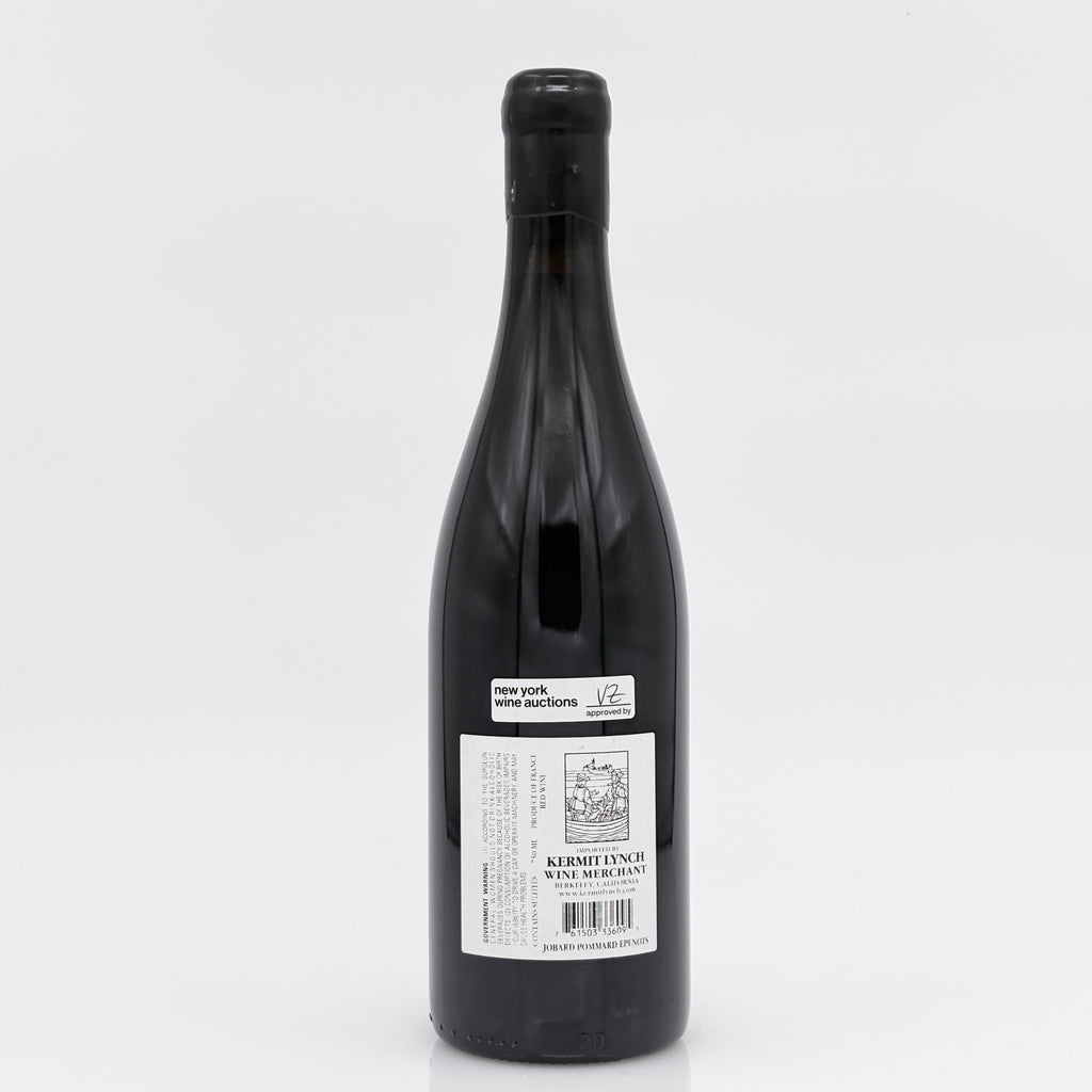 Wine bottle with a label on a white background