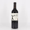 Wine bottle with 'Bedrock' label on a white background