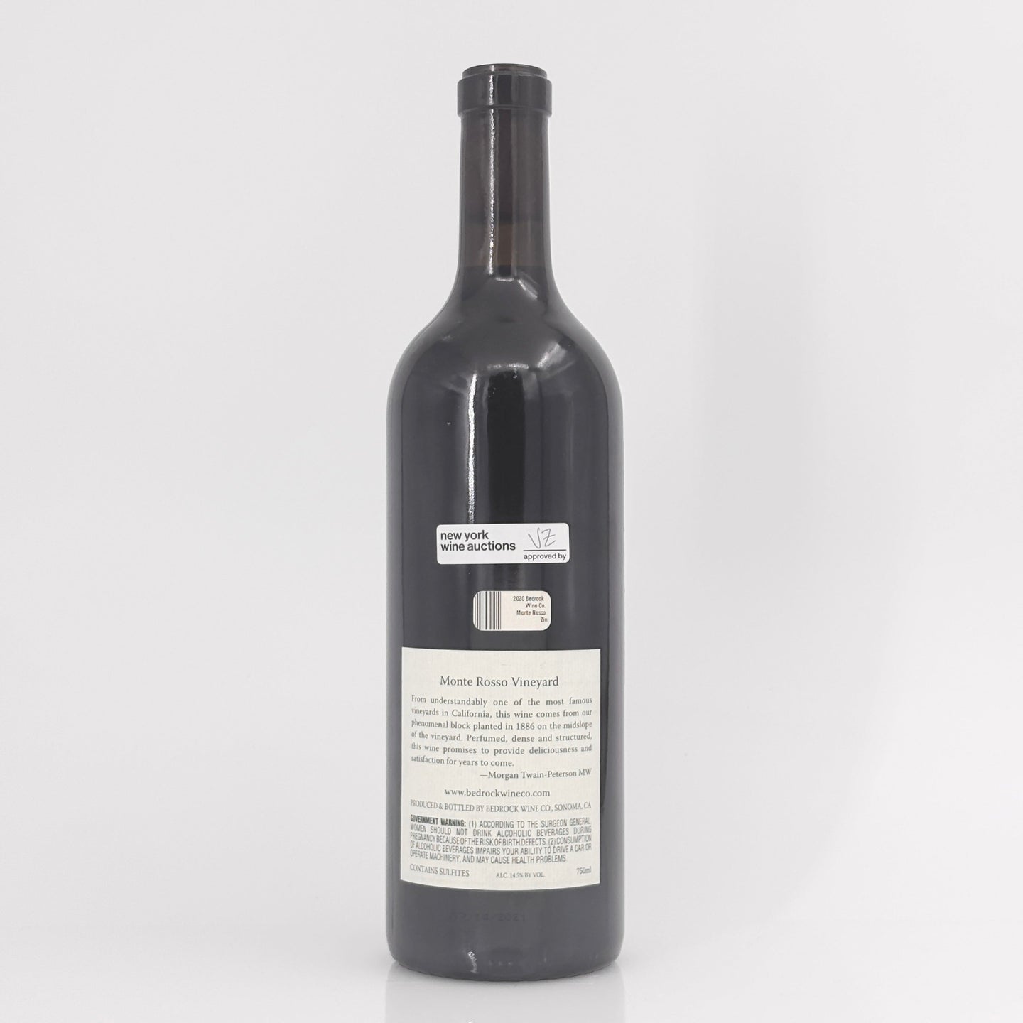 2020 Bedrock Wine Co. Monte Rosso Zinfandel, Sonoma, California (09/2026)