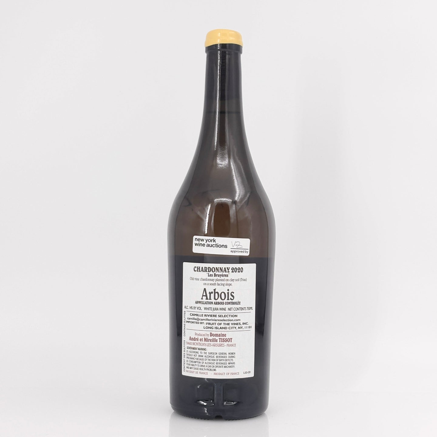 2020 Benedicte & Stephane Tissot Arbois 'Les Bruyeres' Chardonnay, Jura, France
