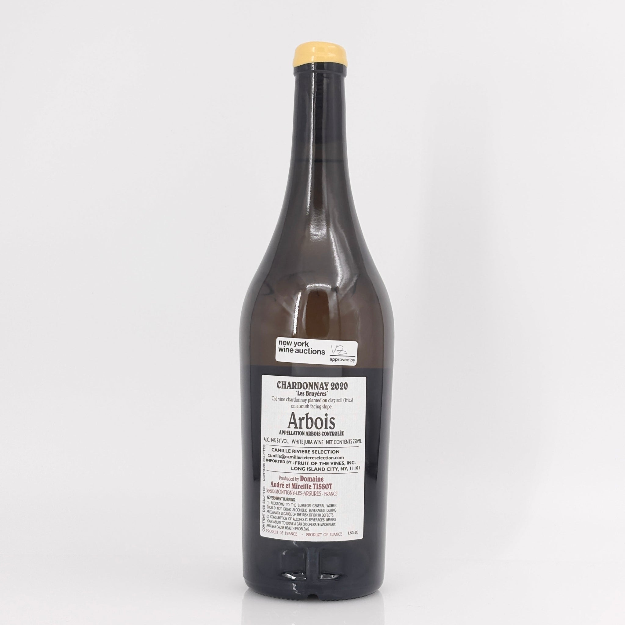 2020 Benedicte & Stephane Tissot Arbois 'Les Bruyeres' Chardonnay, Jura, France