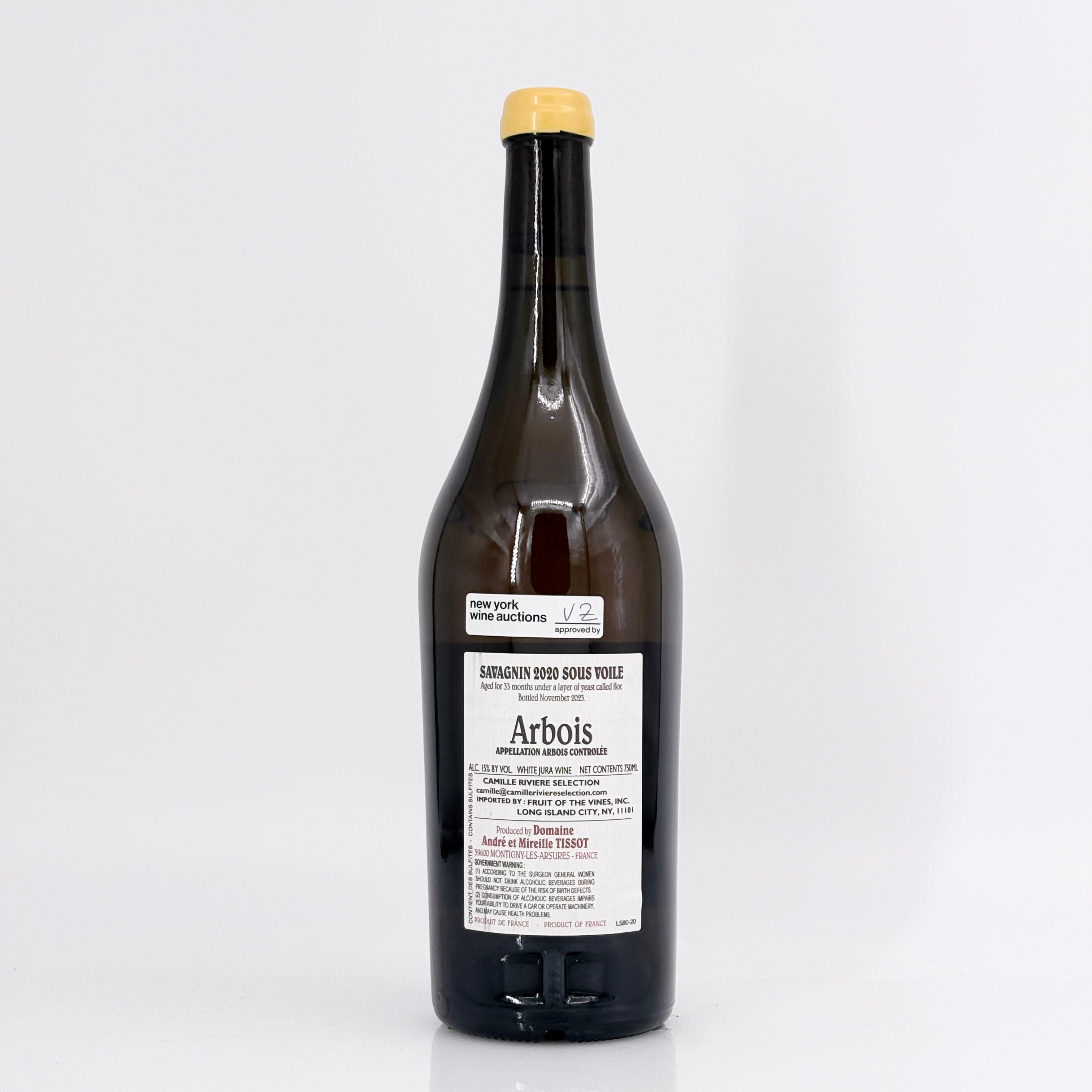 2020 Benedicte & Stephane Tissot Sous Voile Savagnin Jura, France