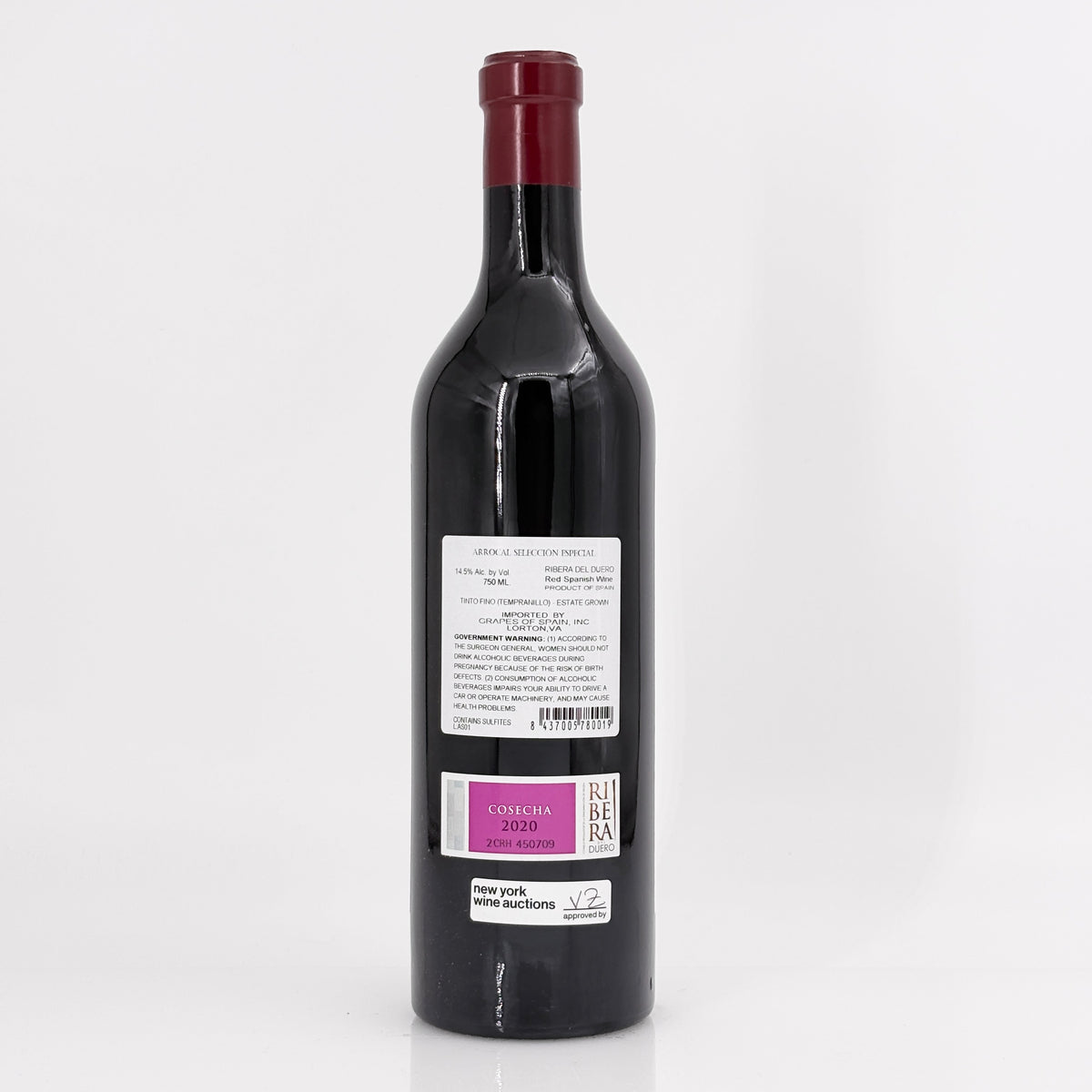 2020 Bodegas Arrocal Seleccion Especial Tinto Fino Ribera del Duero, Spain