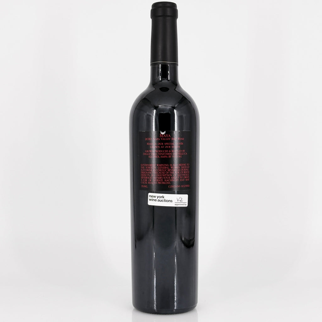 Wine bottle with a label on a white background