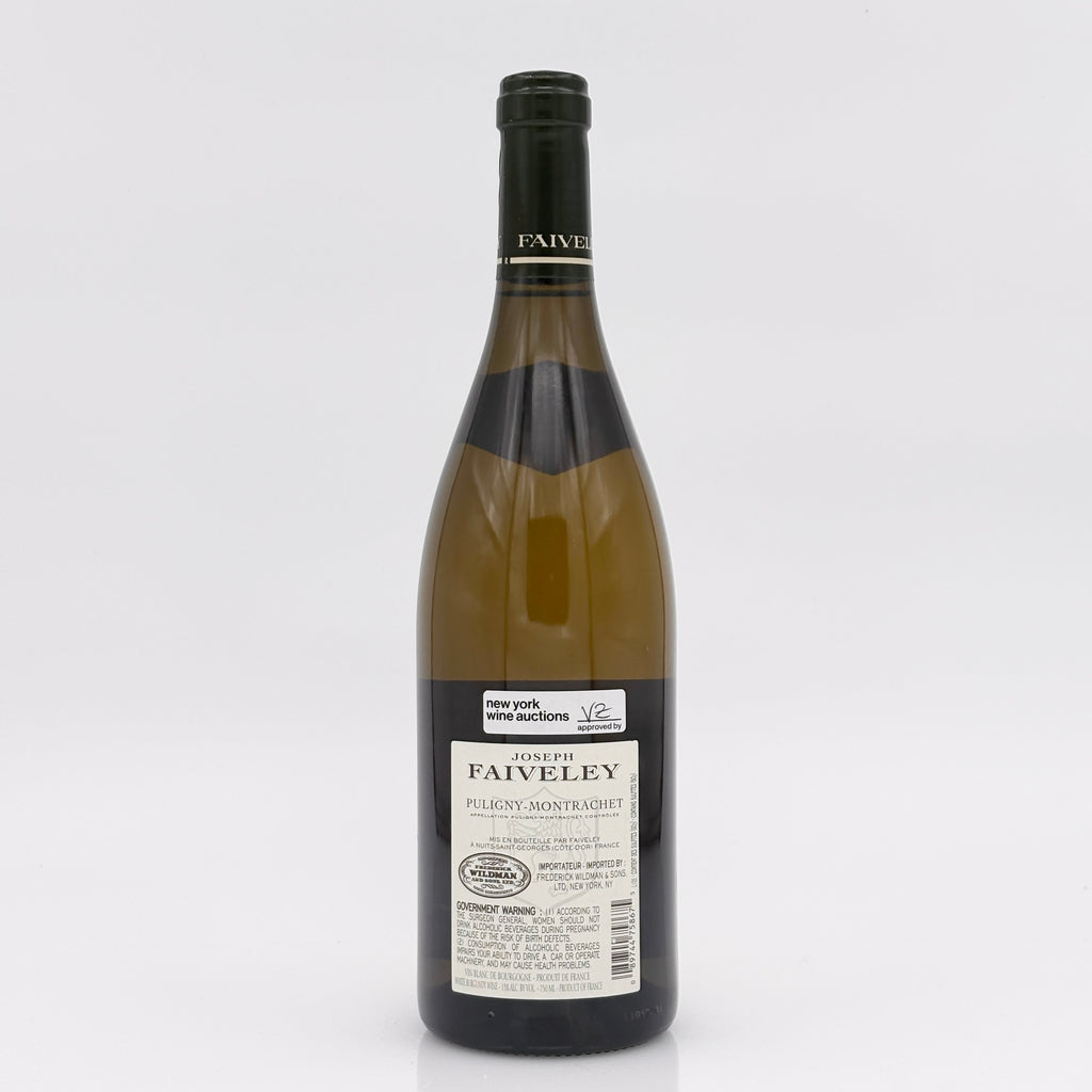 Wine bottle with 'Faiveley' label on a white background