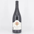 Wine bottle with a label on a white background
