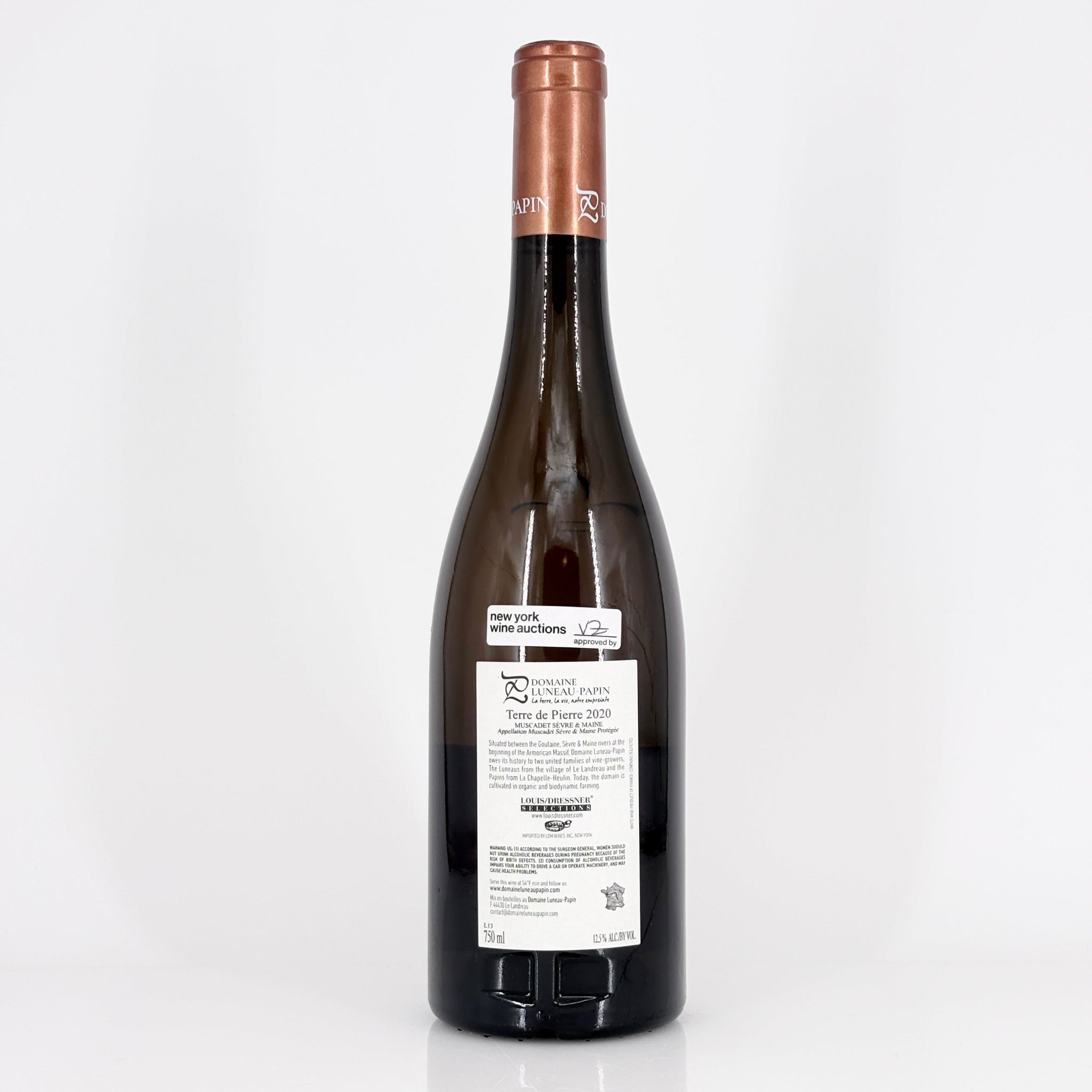 Bottle of wine on a white background