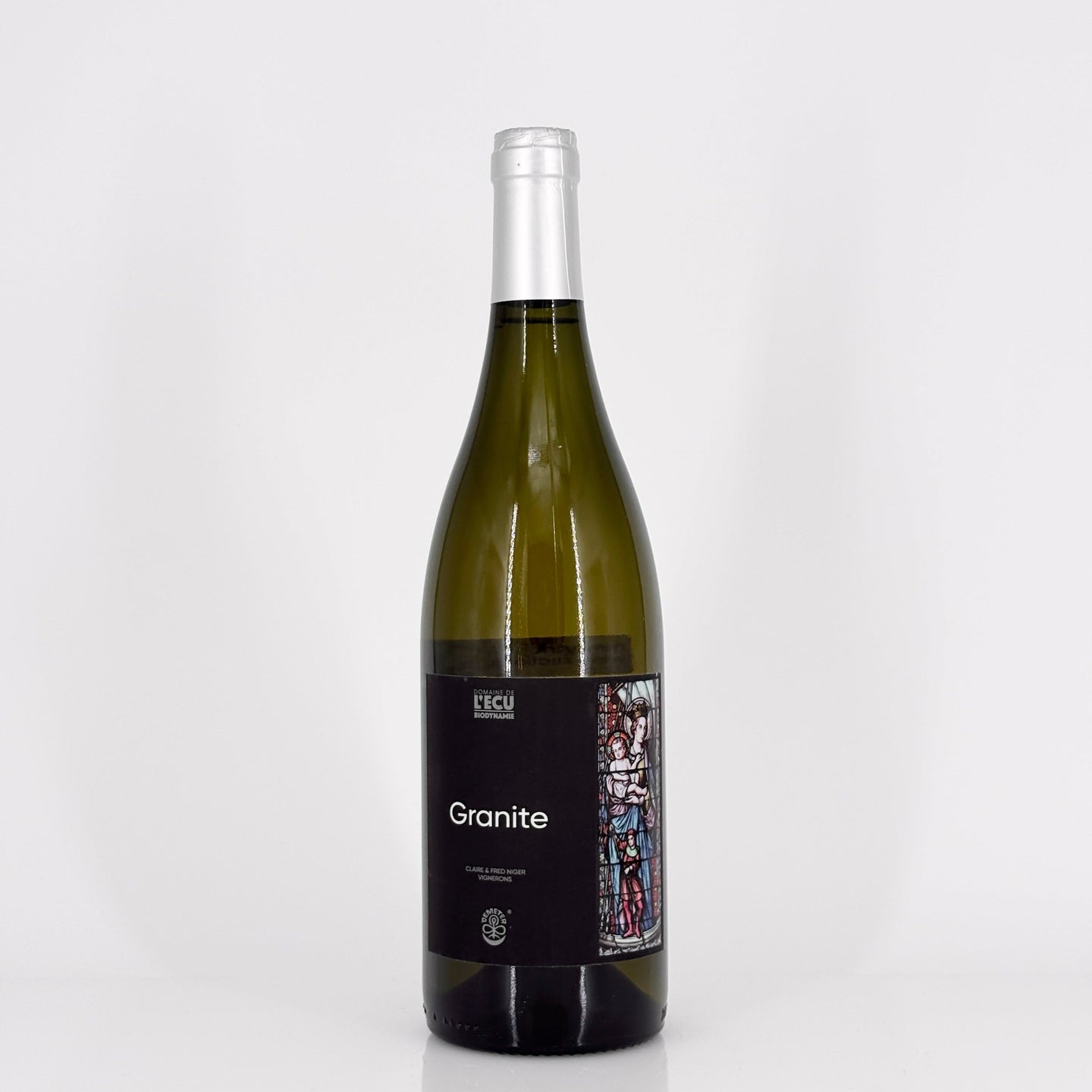 Bottle of wine on a white background