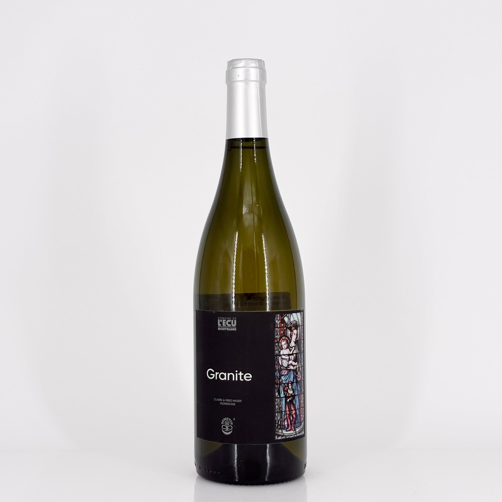 Bottle of wine on a white background