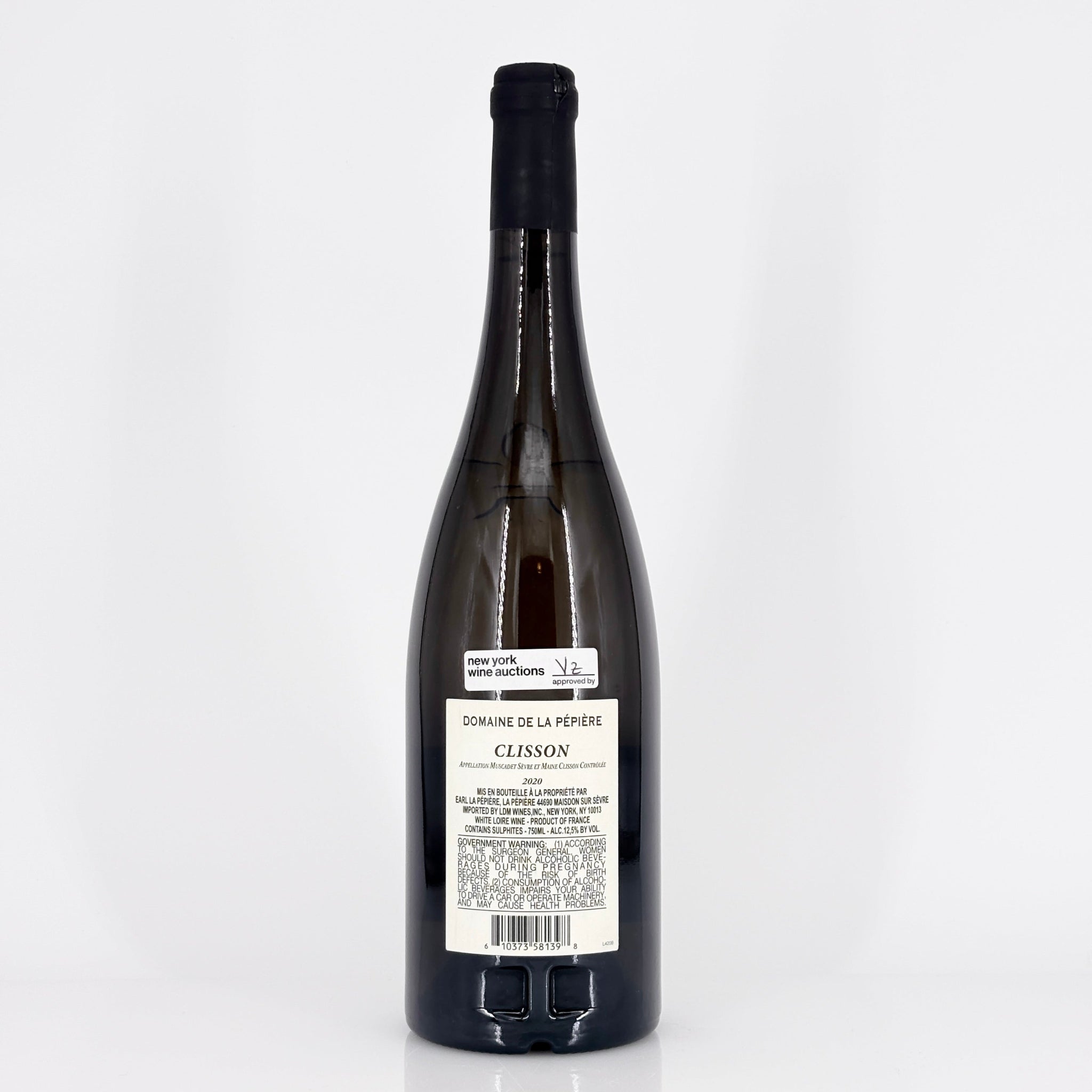 Bottle of wine on a white background