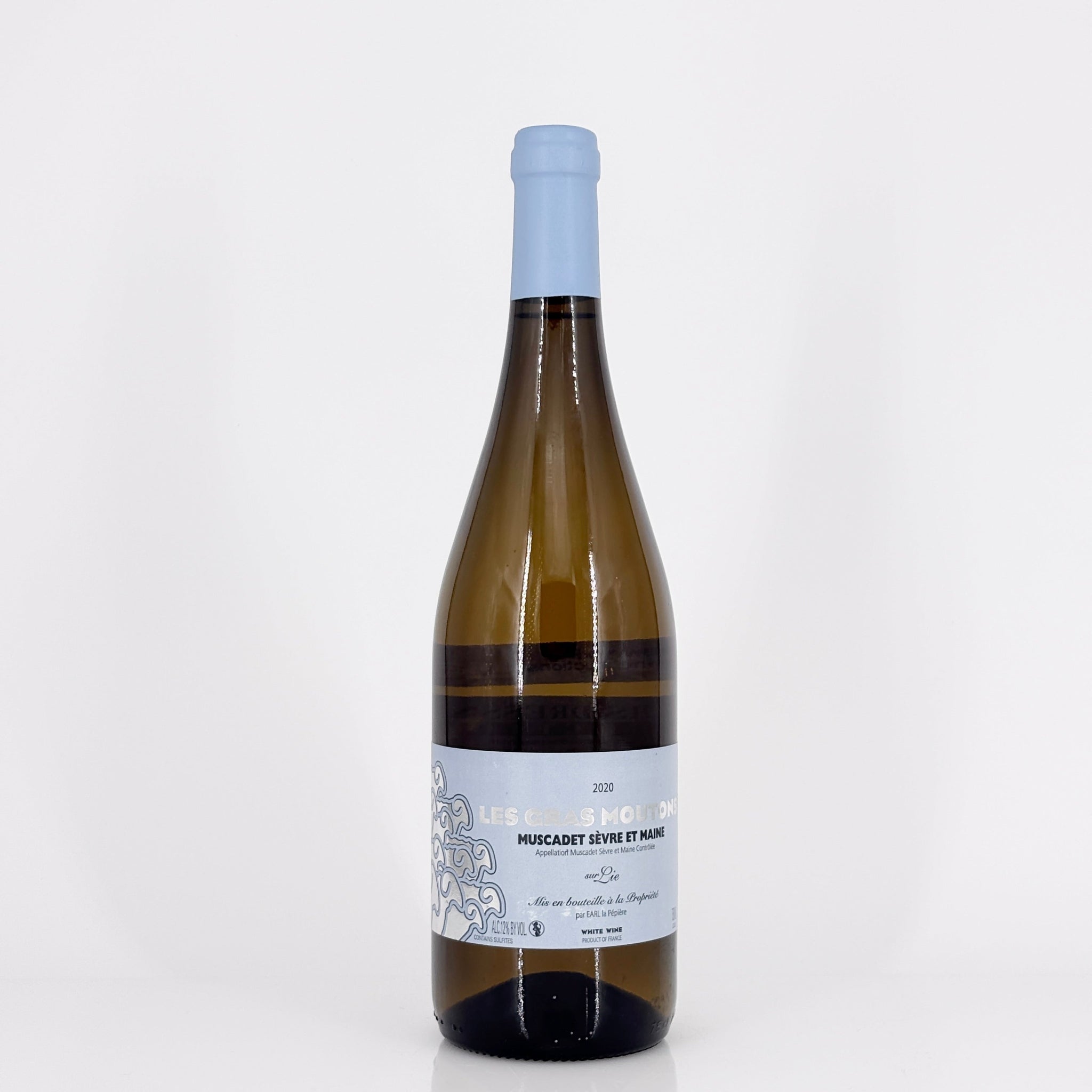 Bottle of wine on a white background