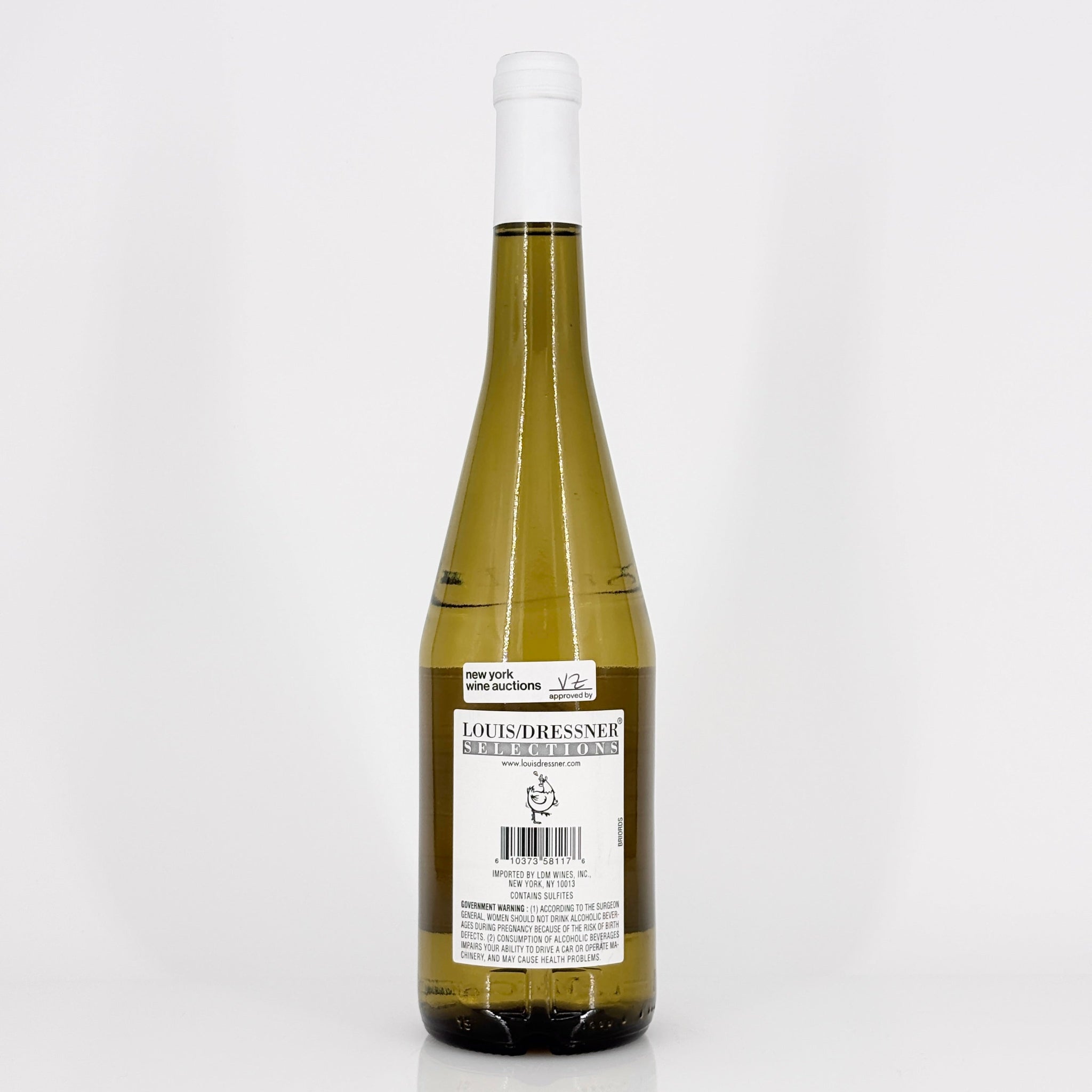 Bottle of wine on a white background