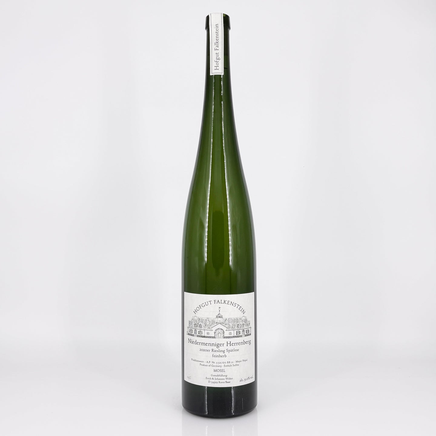 2020 Hofgut Falkenstein, Niedermenniger Herrenberg Riesling Spatlese feinherb AP-11 Meyer Nepal 1.5L Magnum Saar, Germany