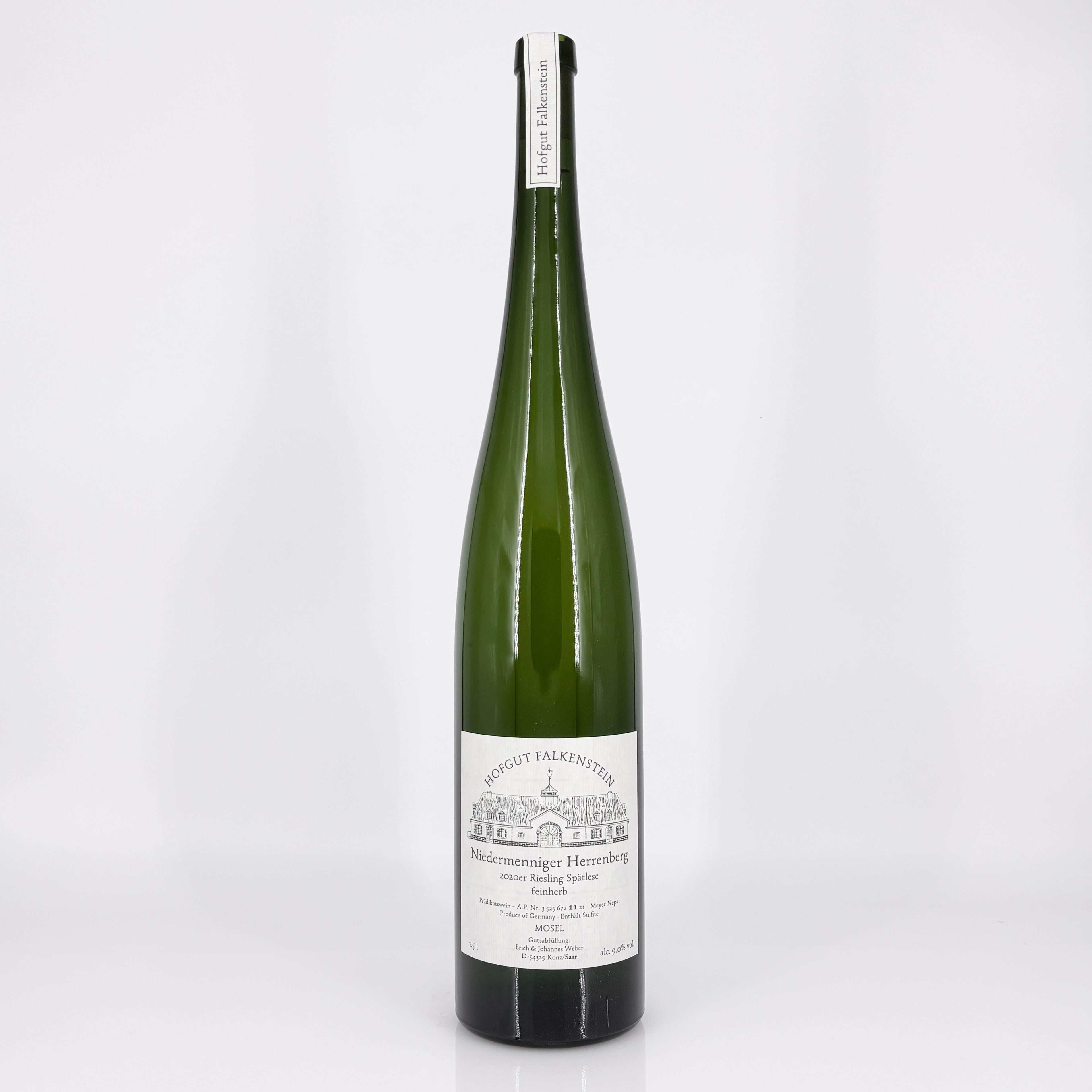 2020 Hofgut Falkenstein, Niedermenniger Herrenberg Riesling Spatlese feinherb AP-11 Meyer Nepal 1.5L Magnum Saar, Germany