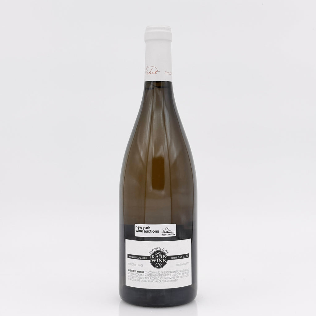 Wine bottle with a label on a white background