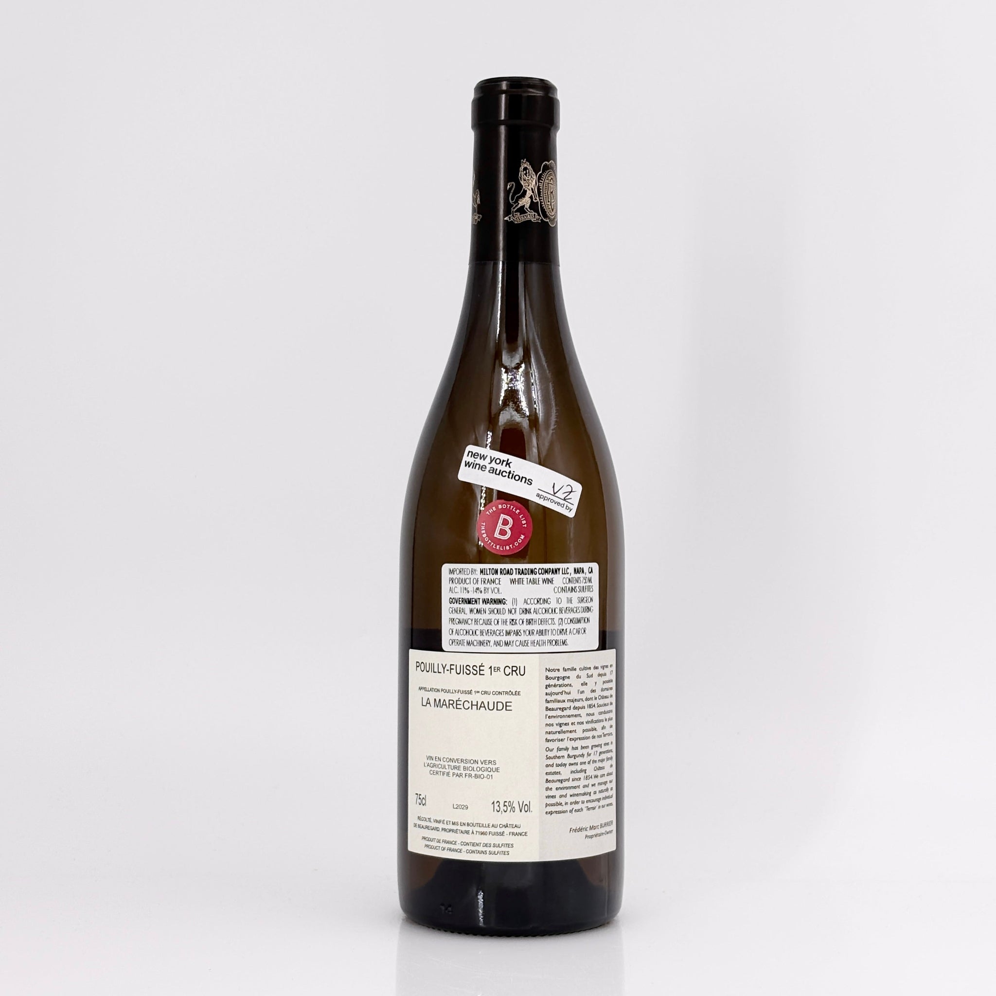 2020 Joseph Burrier Chateau de Beauregard 'La Marechaude' Pouilly-Fuisse Premier Cru, France