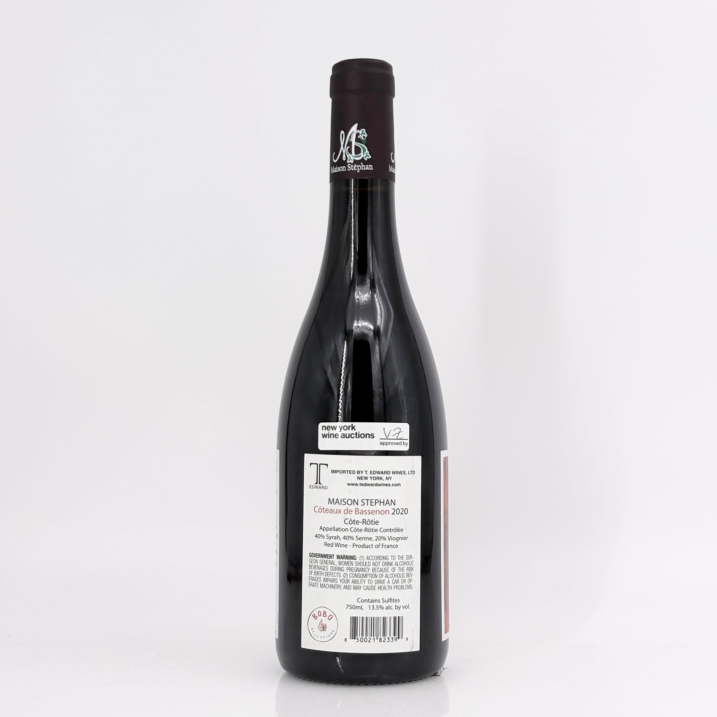 2020 Maison Stephan Cote Rotie Coteaux de Bassenon Rhone, France