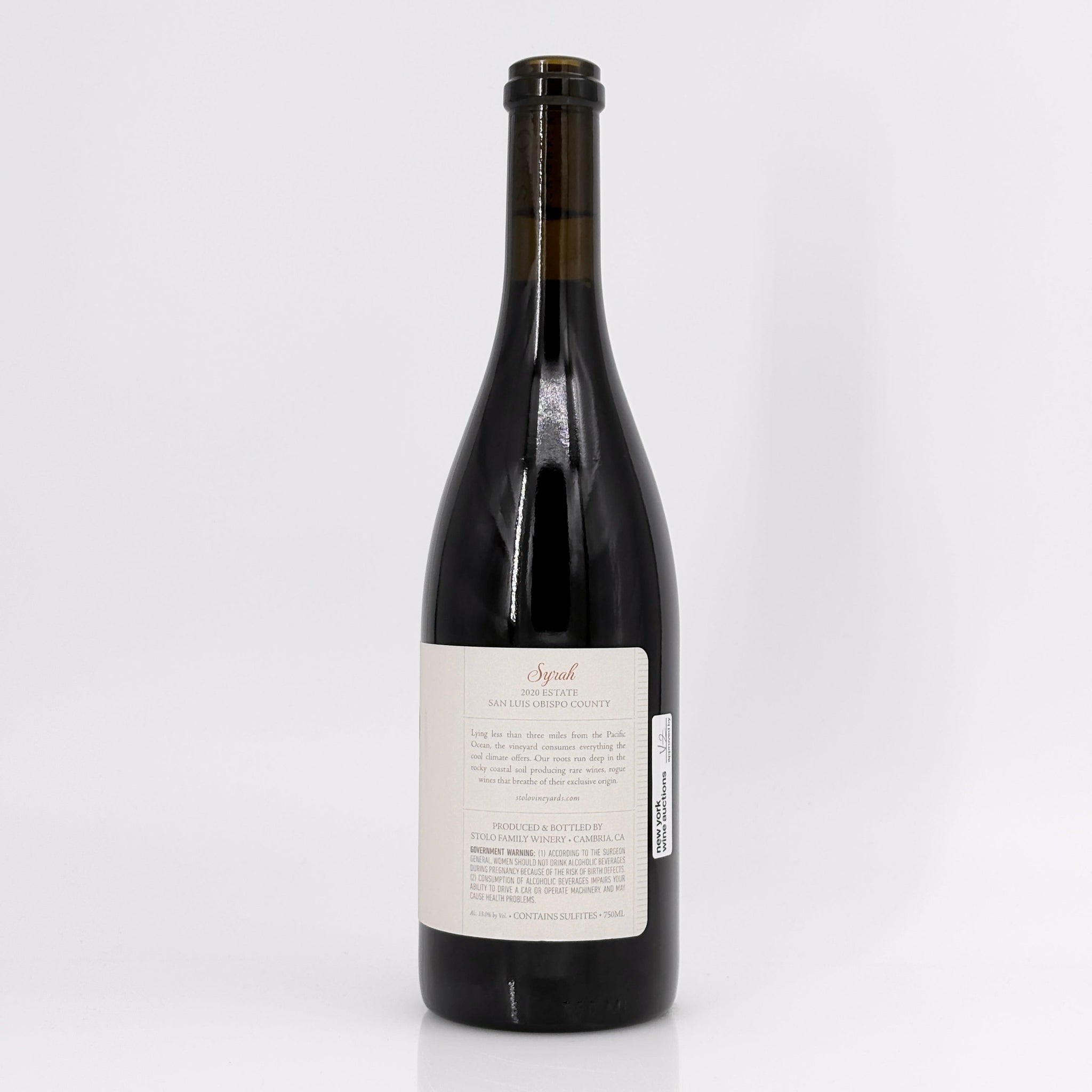 2020 Stolo Family Vineyards Syrah San Luis Obispo County, USA