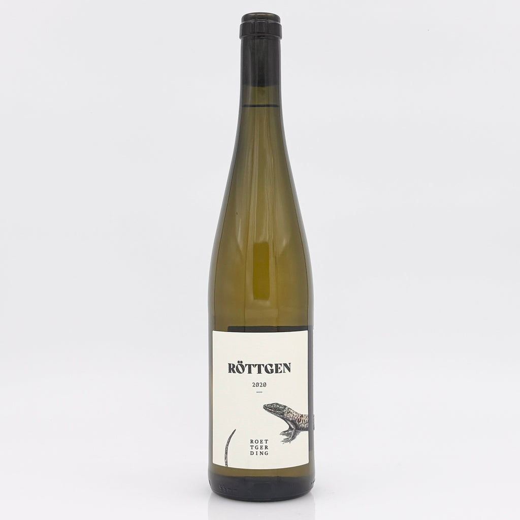 Wine bottle with a label on a white background