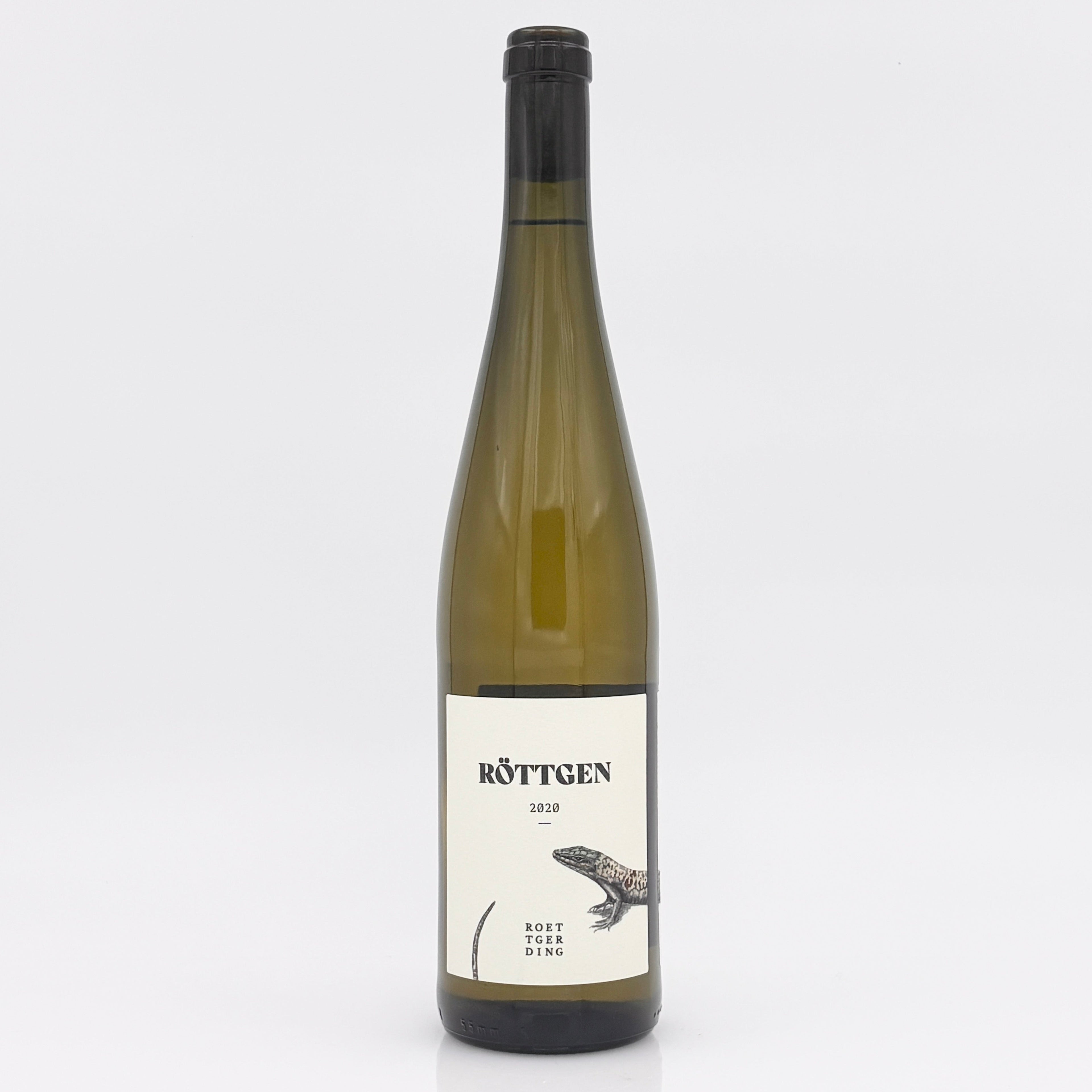 Wine bottle with a label on a white background
