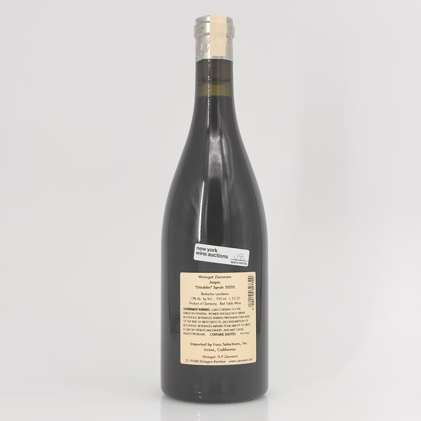 2020 Weingut Ziereisen Jaspis Daublin Syrah, Baden, Germany