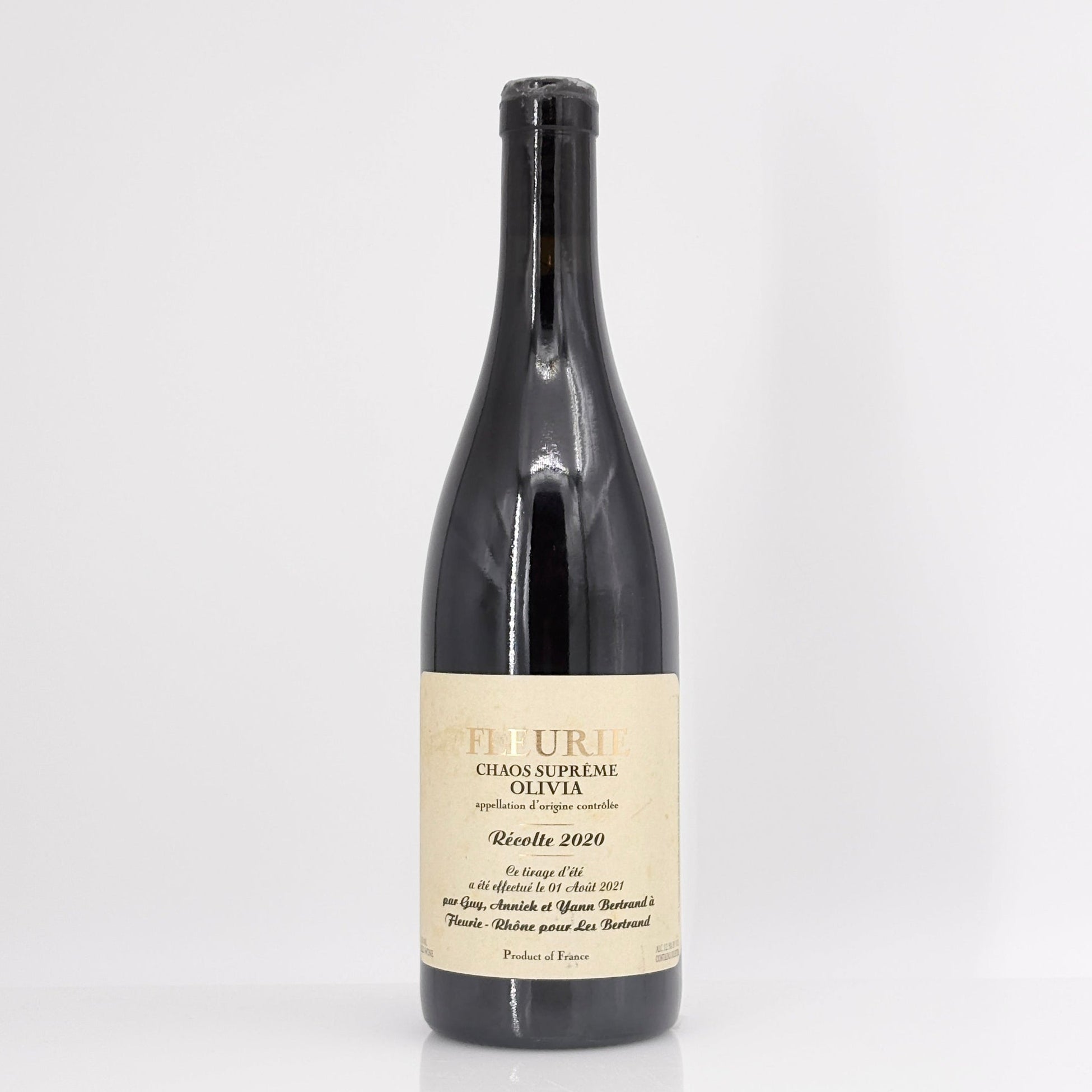 2020 Yann Bertrand Fleurie 'Chaos Supreme Olivia' Beaujolais, France
