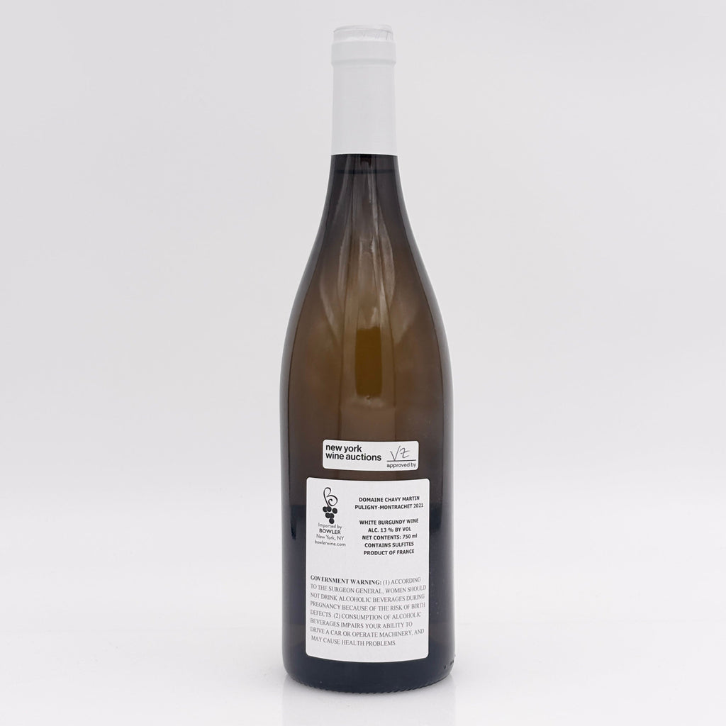 Wine bottle with a label on a white background