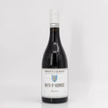 Wine bottle with label on a white background