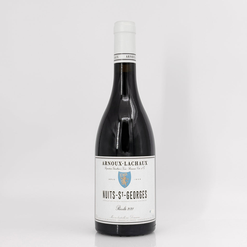 Wine bottle with label on a white background