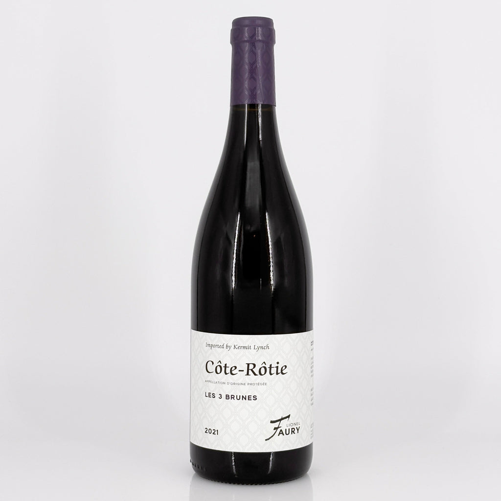 Wine bottle labeled 'Côte-Rotie' on a white background