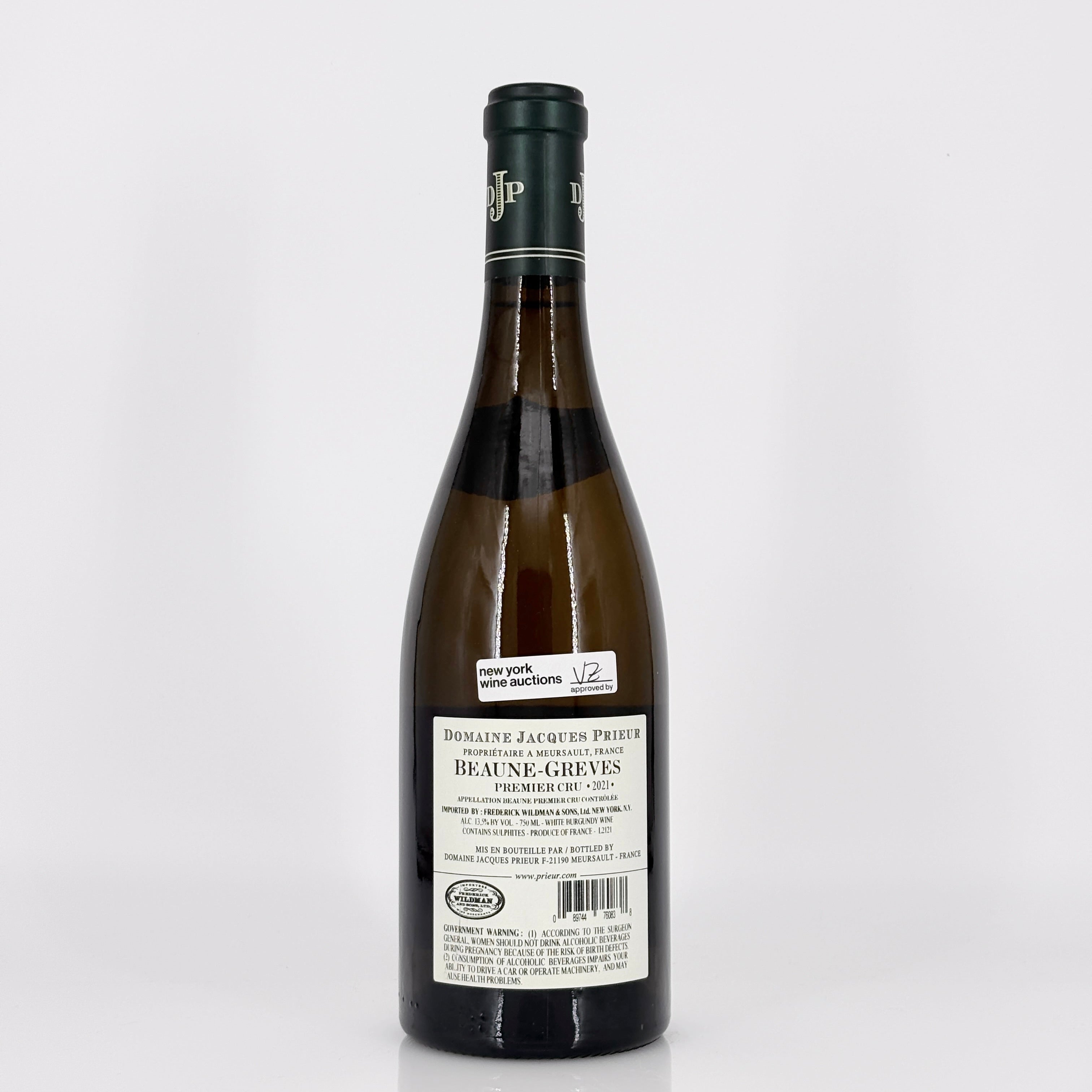 2021 Domaine Jacques Prieur Beaune Greves Blanc, Beaune Premier Cru, France