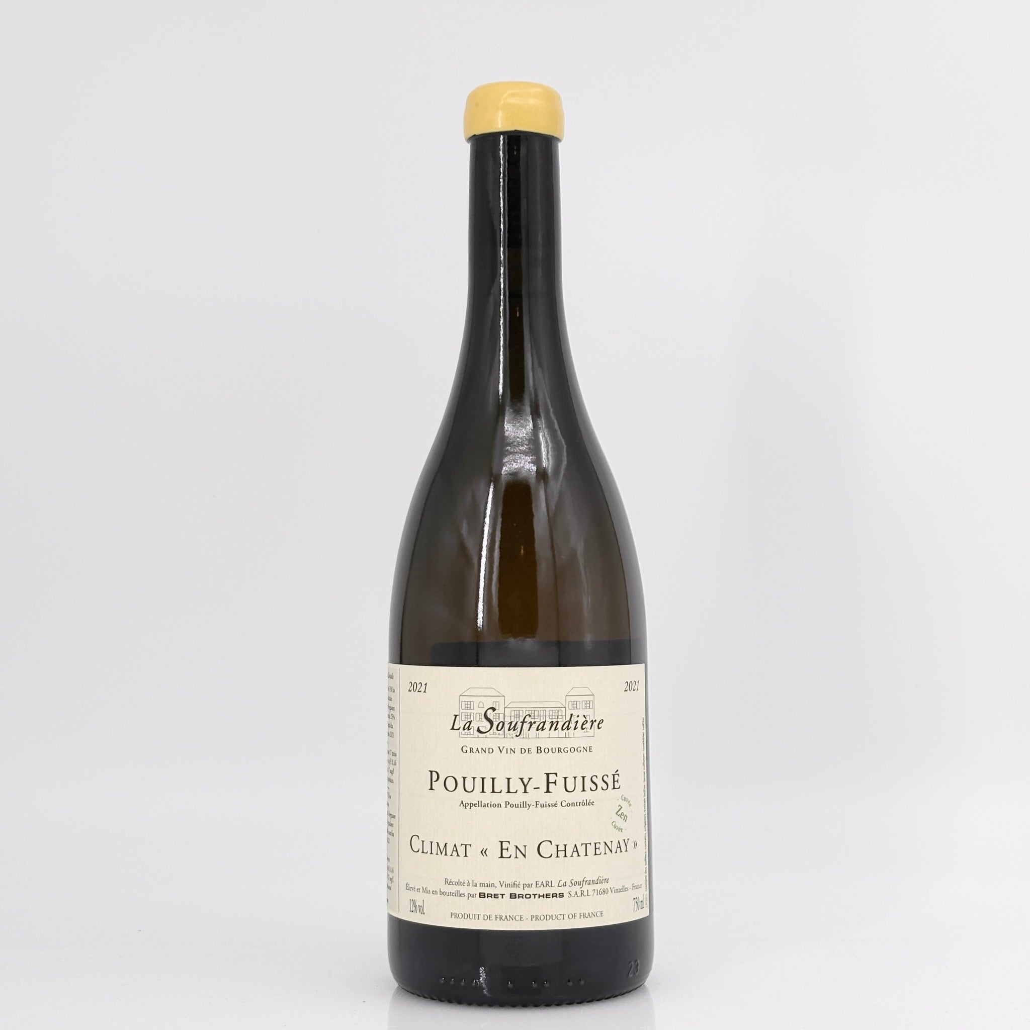 2021 Domaine La Soufrandiere Pouilly-Fuisse Climat en Chatenay Cuvee Zen Maconnais, France